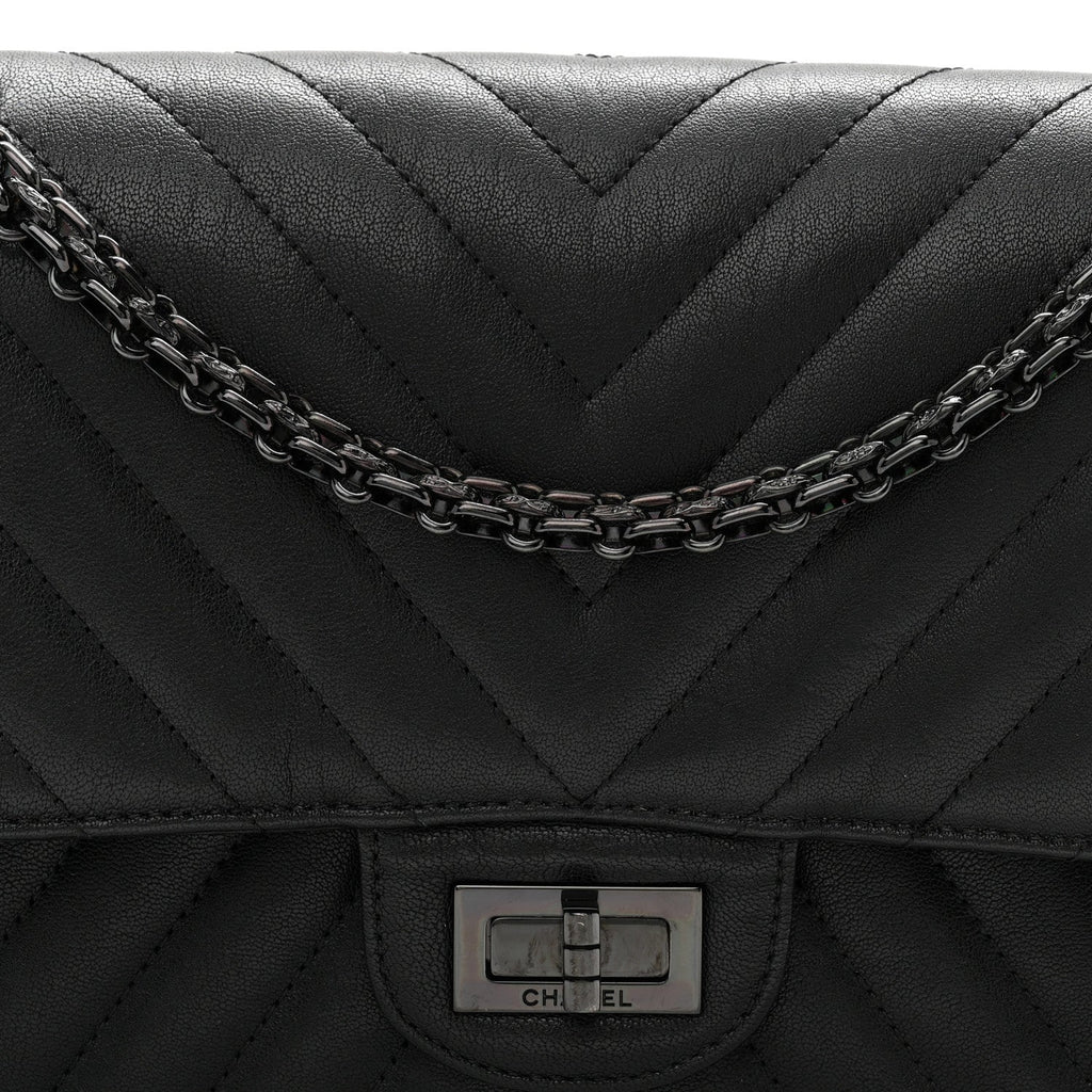 Sheepskin Chevron Quilted 2.55 Reissue 225 Double Flap So Black wholesalehk.shop