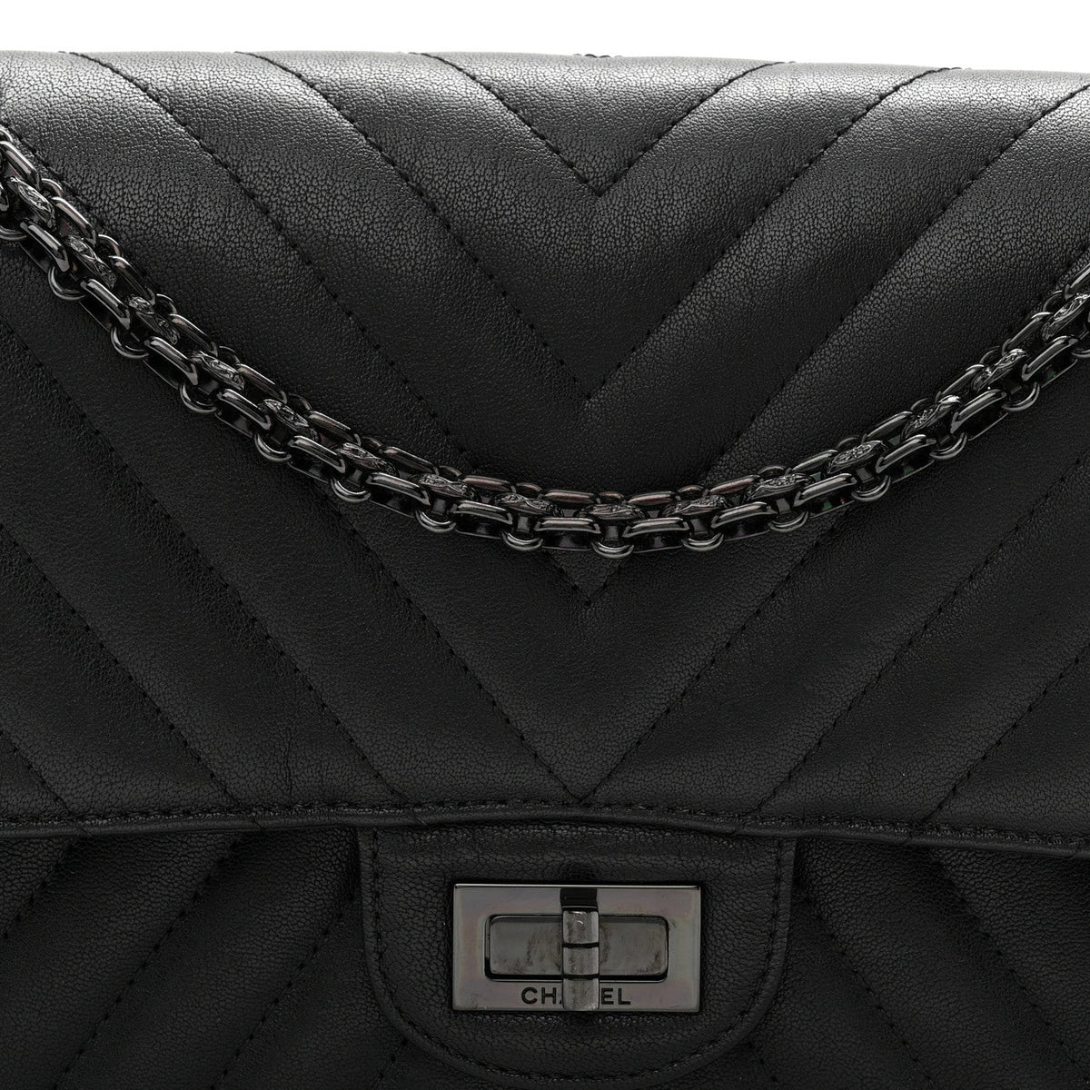 Sheepskin Chevron Quilted 2.55 Reissue 225 Double Flap So Black wholesalehk.shop