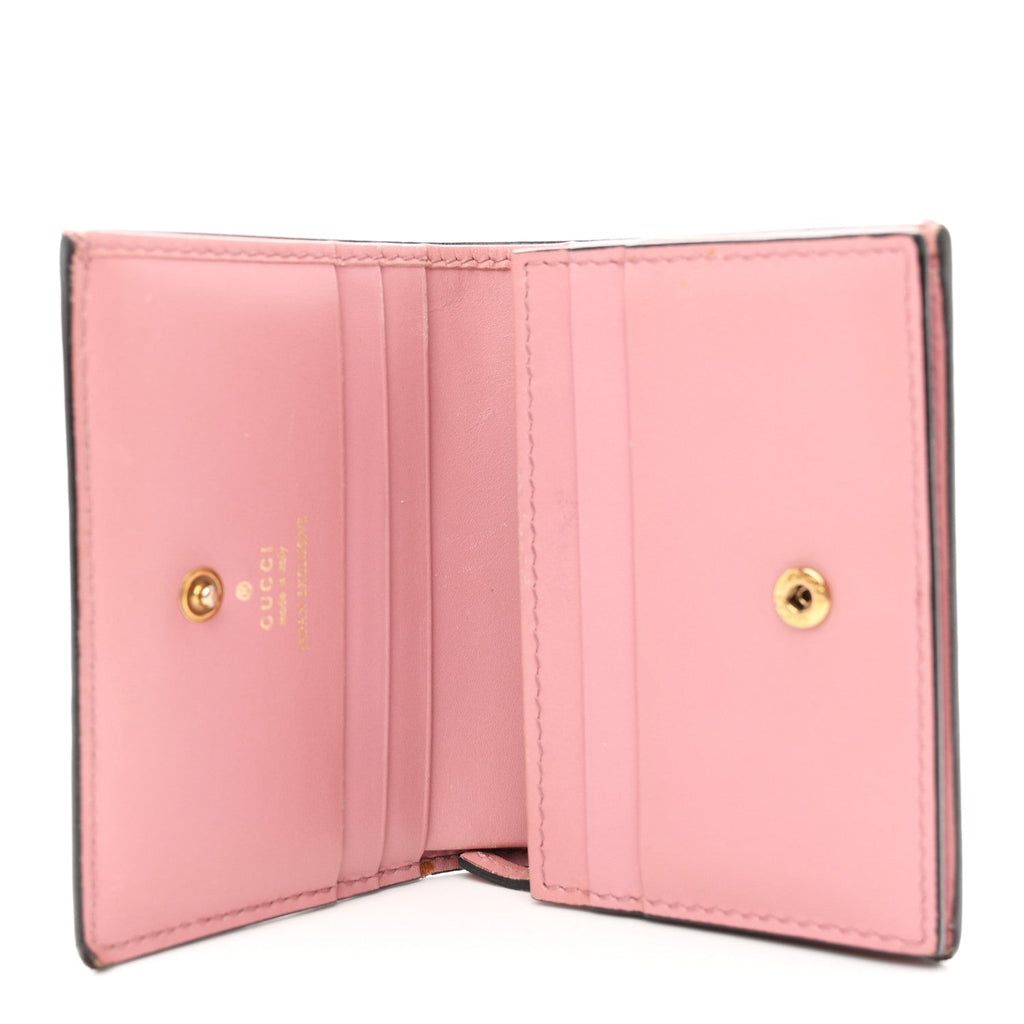 Guccissima Cherries Card Case Wallet Pink £¨ Direct shipment via from wholesalehk.shop