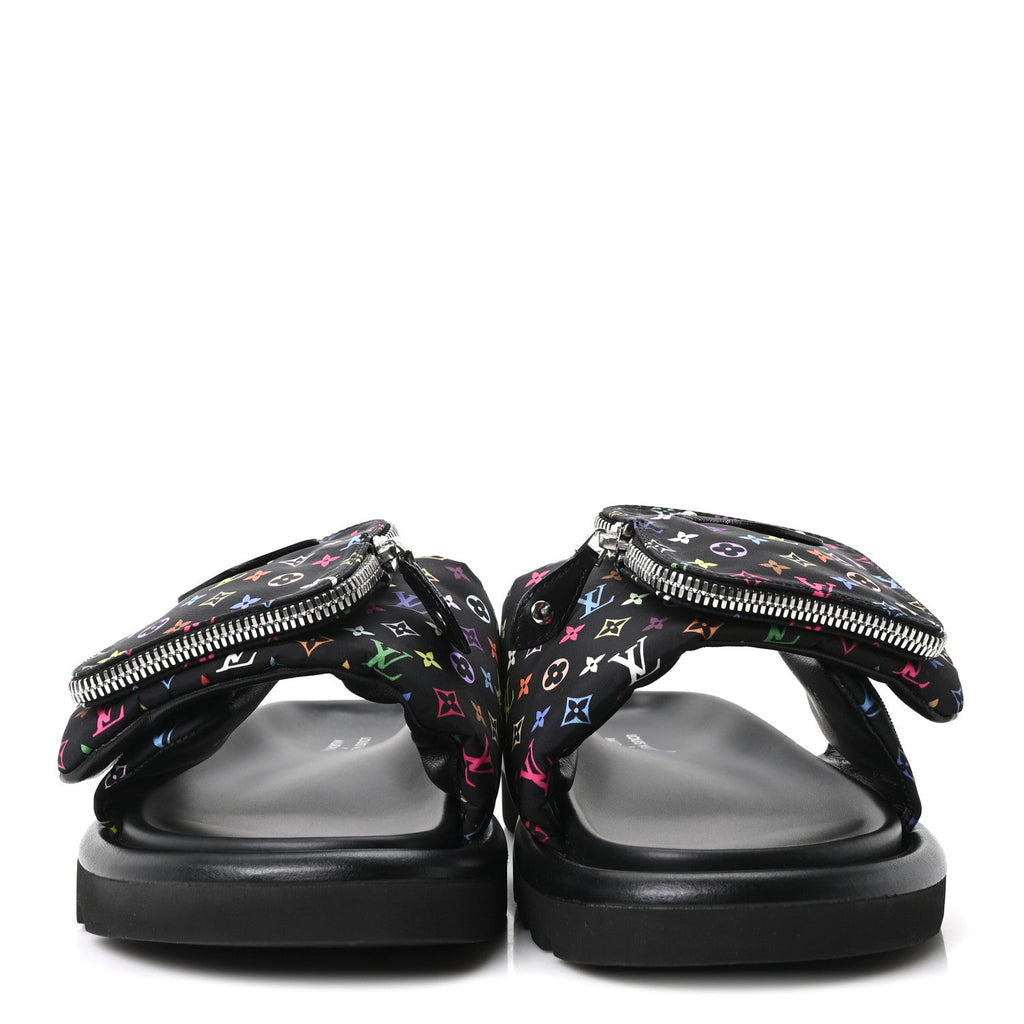 LV X TM Monogram Multicolor Pool Pillow Flat Comfort Mule 35 Black £¨ Direct shipment via from wholesalehk.shop