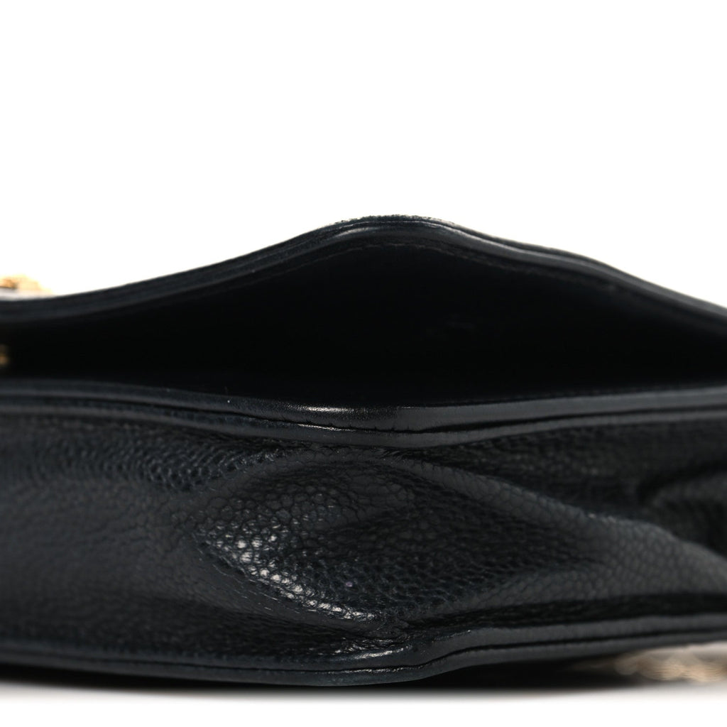 Caviar Quilted Boy Wallet On Chain WOC Black wholesalehk.shop