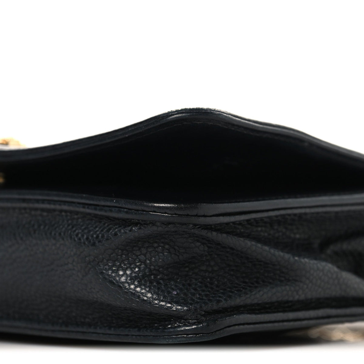 Caviar Quilted Boy Wallet On Chain WOC Black wholesalehk.shop