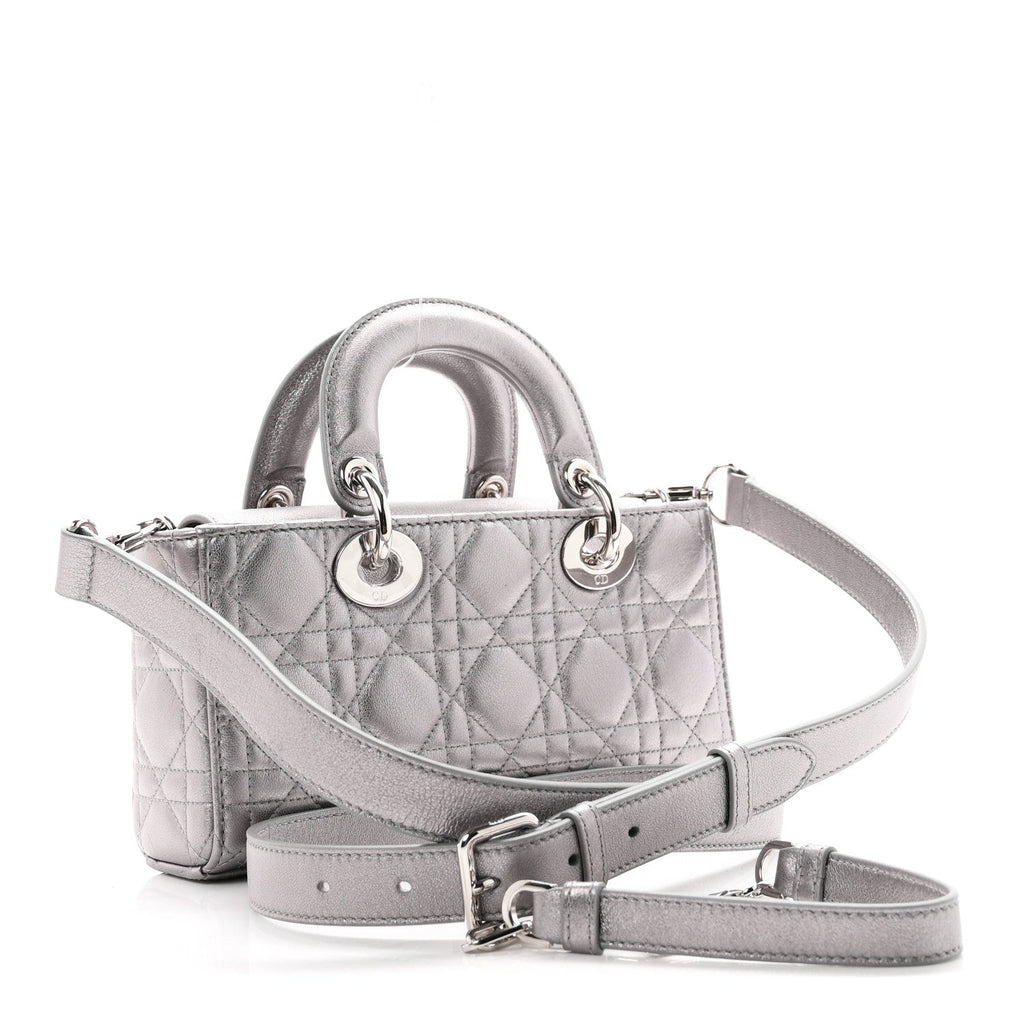 Metallic Lambskin Cannage Small Lady D-Joy wholesalehk.shop