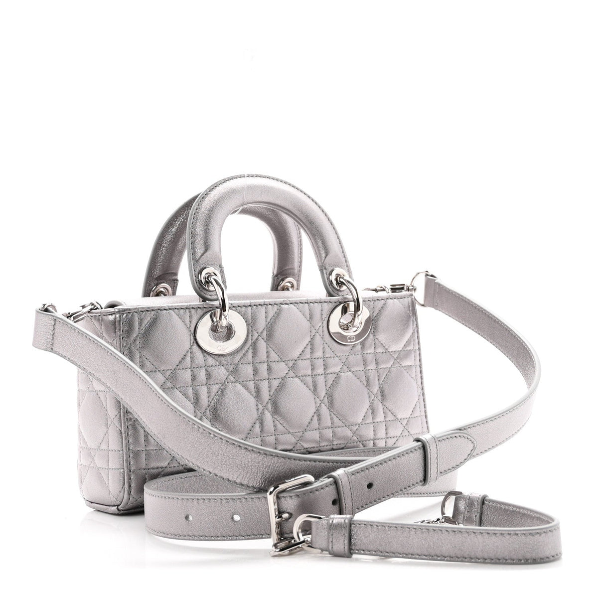 Metallic Lambskin Cannage Small Lady D-Joy wholesalehk.shop