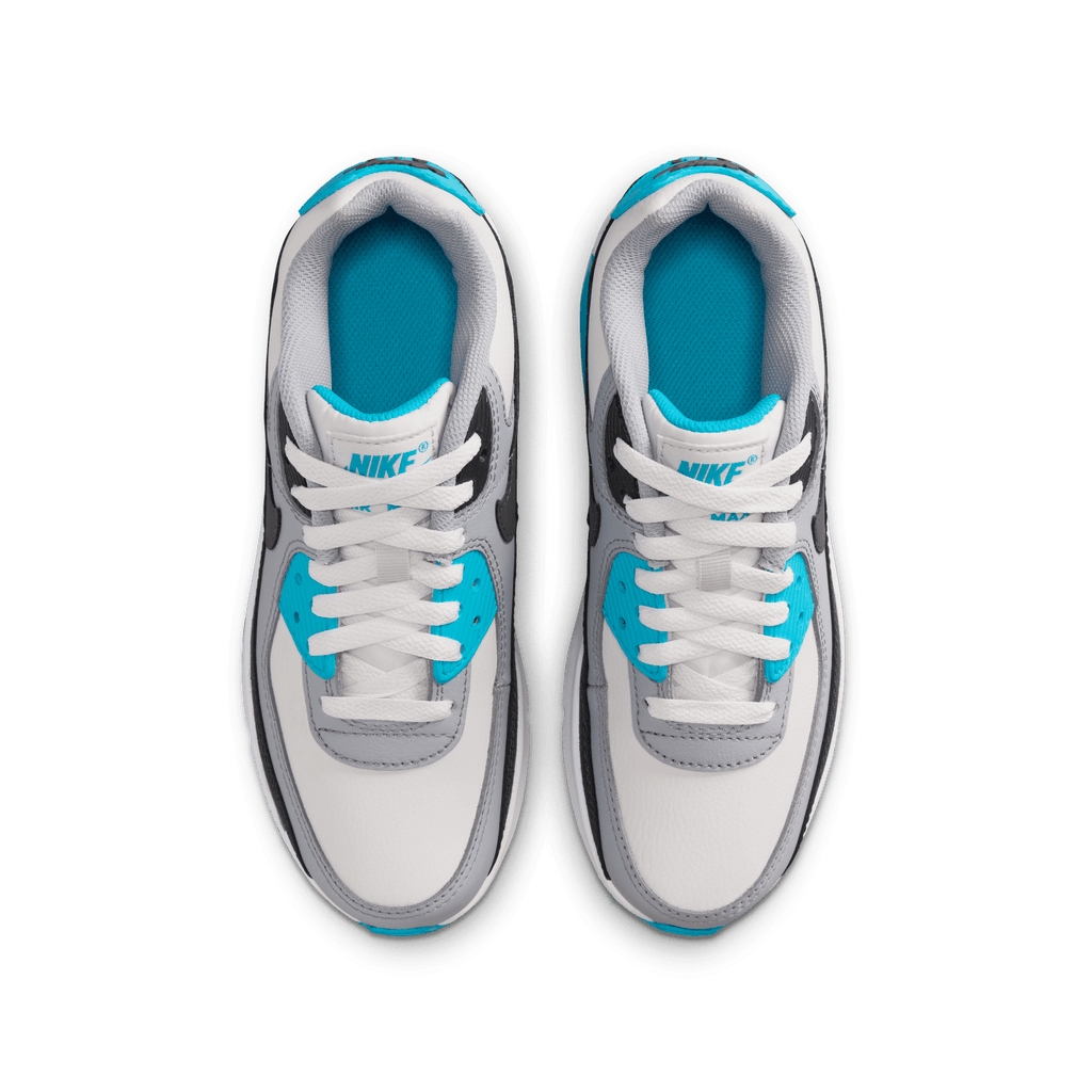 Big Kidsâ€?Nike Air Max 90 LTR "Platinum Tint Blue Lightning"