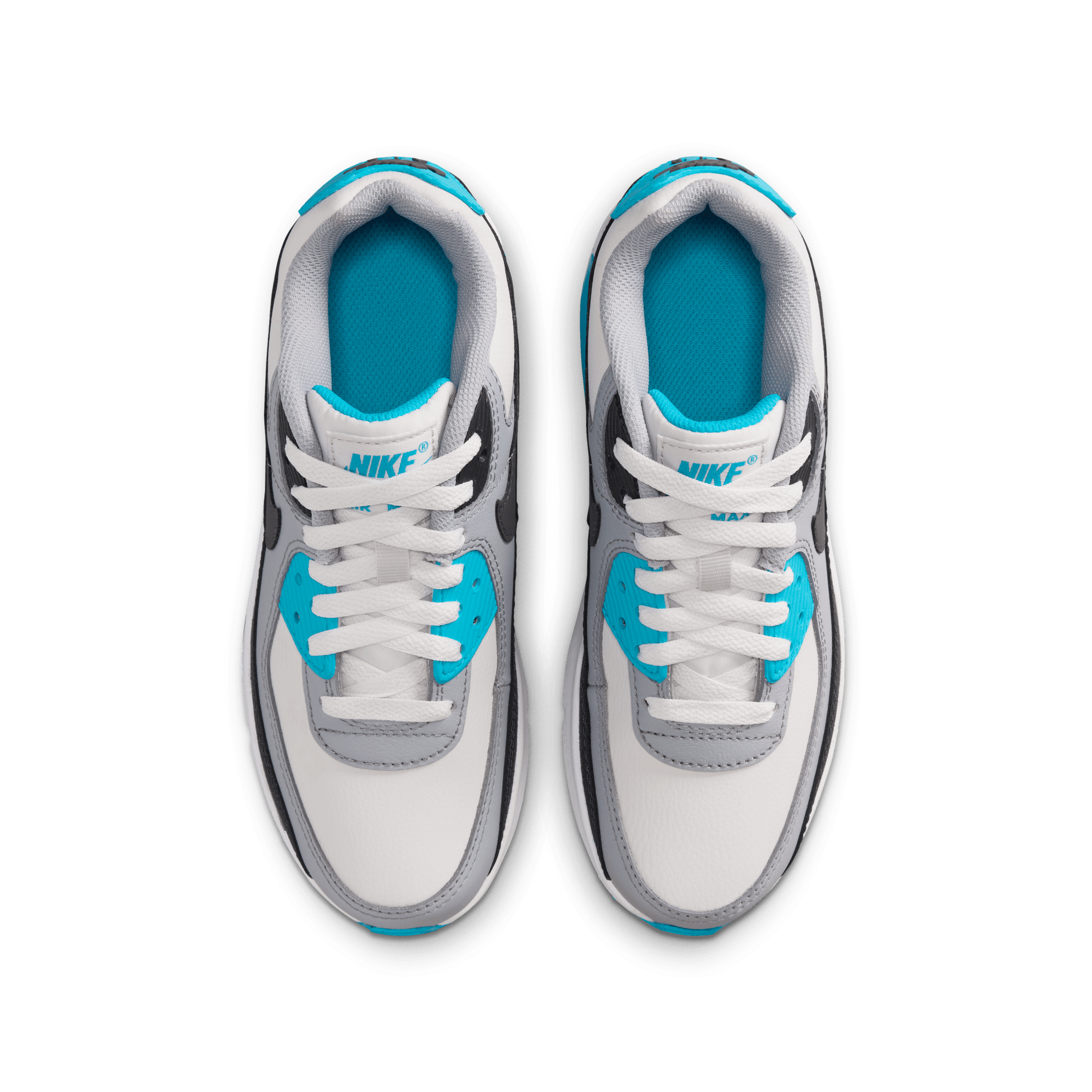 Big Kidsâ€?Nike Air Max 90 LTR "Platinum Tint Blue Lightning"
