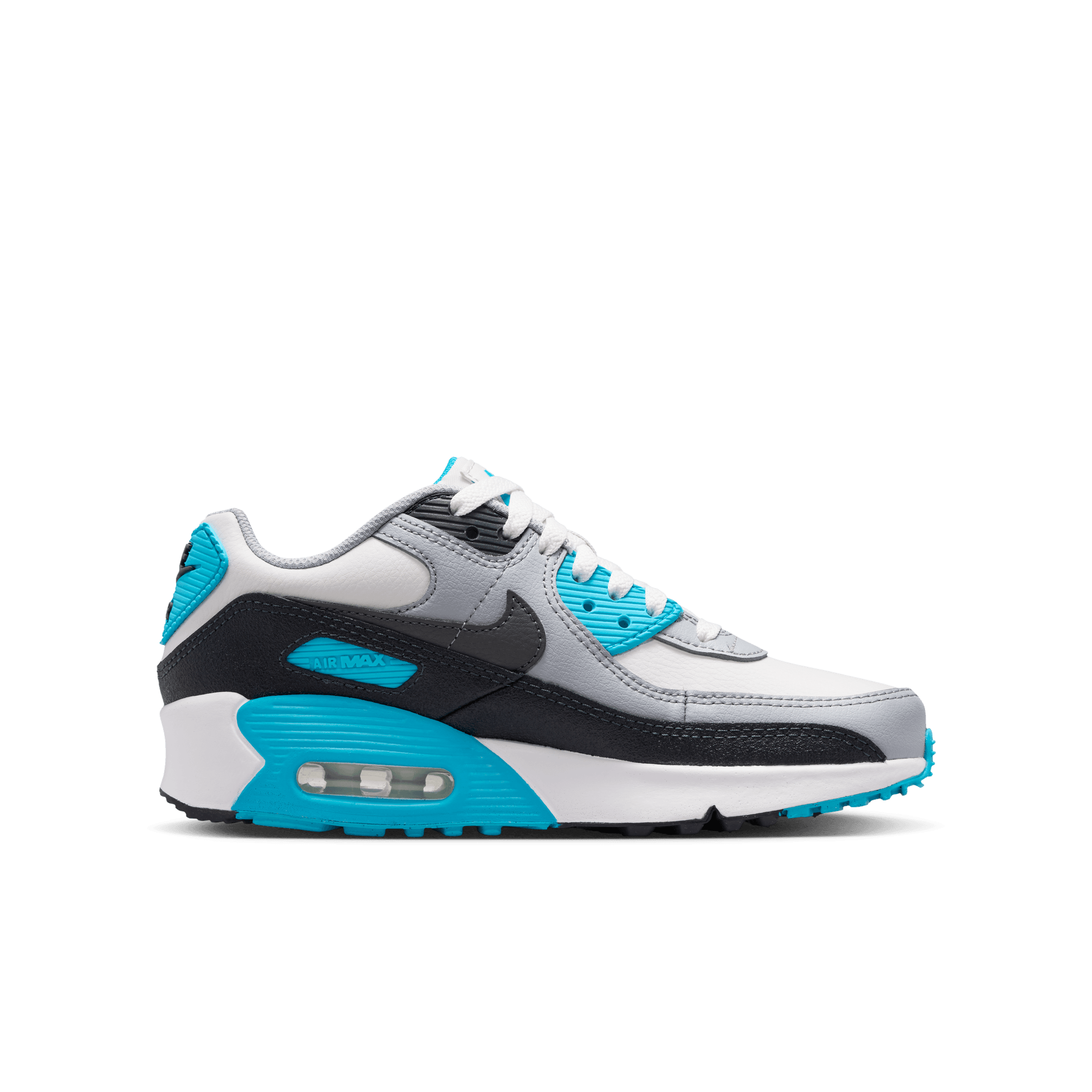 Big Kidsâ€?Nike Air Max 90 LTR "Platinum Tint Blue Lightning"