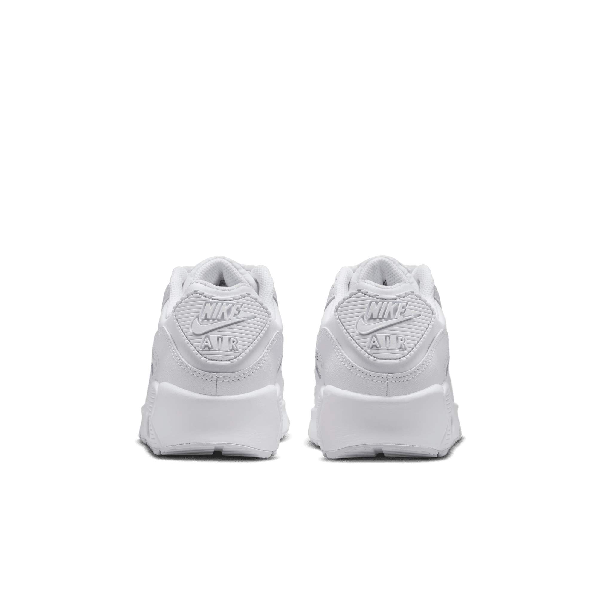 Big Kidsâ€?Nike Air Max 90 LTR "White Metallic Silver"