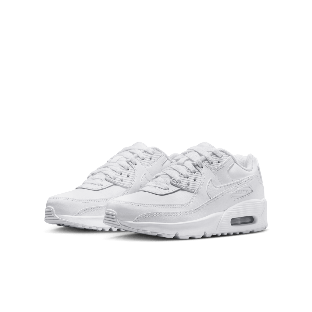 Big Kidsâ€?Nike Air Max 90 LTR "White Metallic Silver"