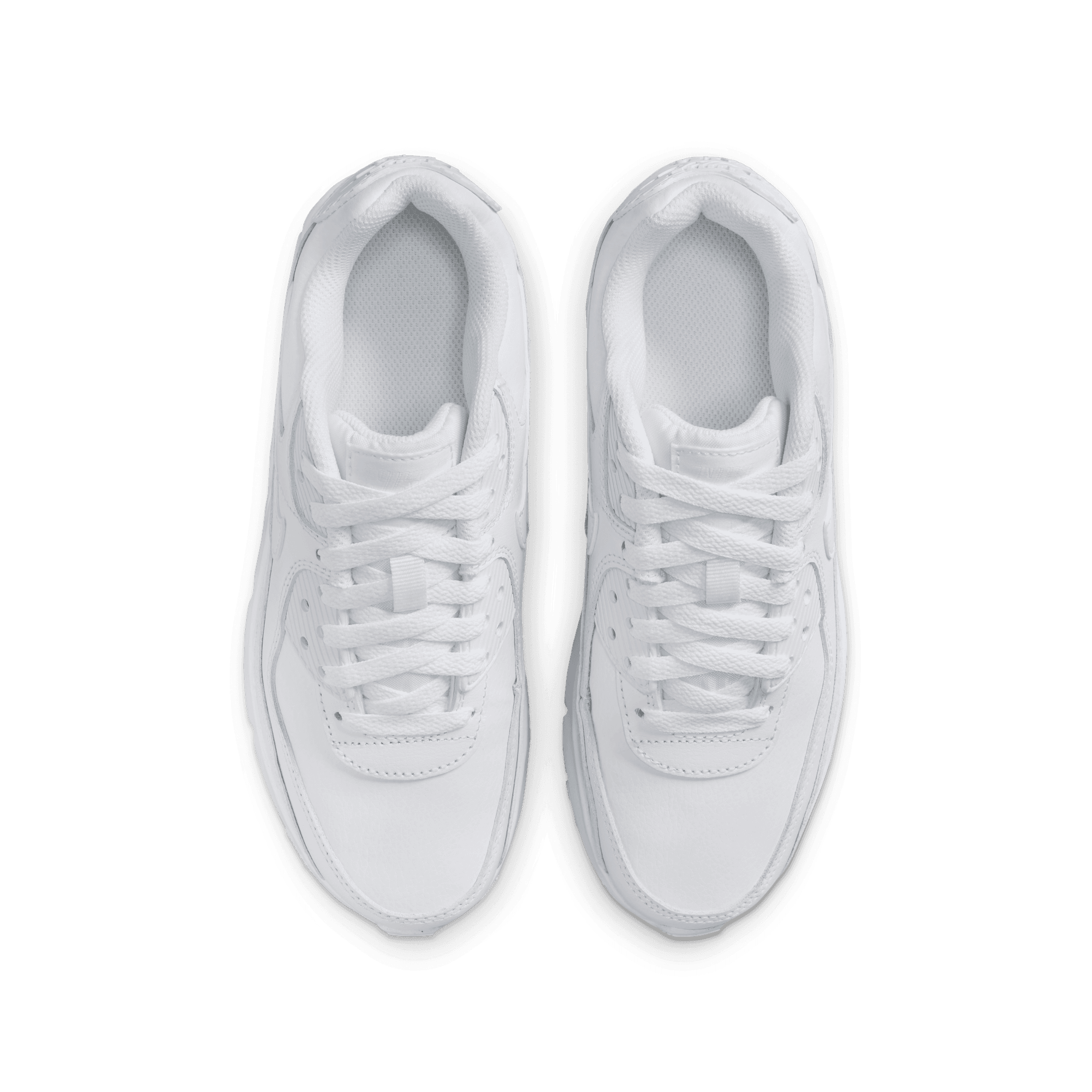 Big Kidsâ€?Nike Air Max 90 LTR "White Metallic Silver"