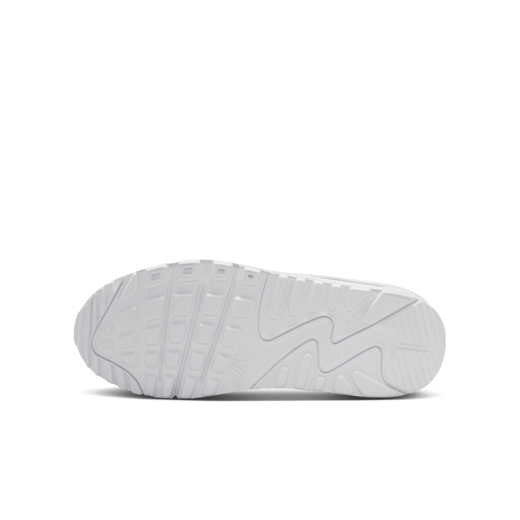 Big Kidsâ€?Nike Air Max 90 LTR "White Metallic Silver"