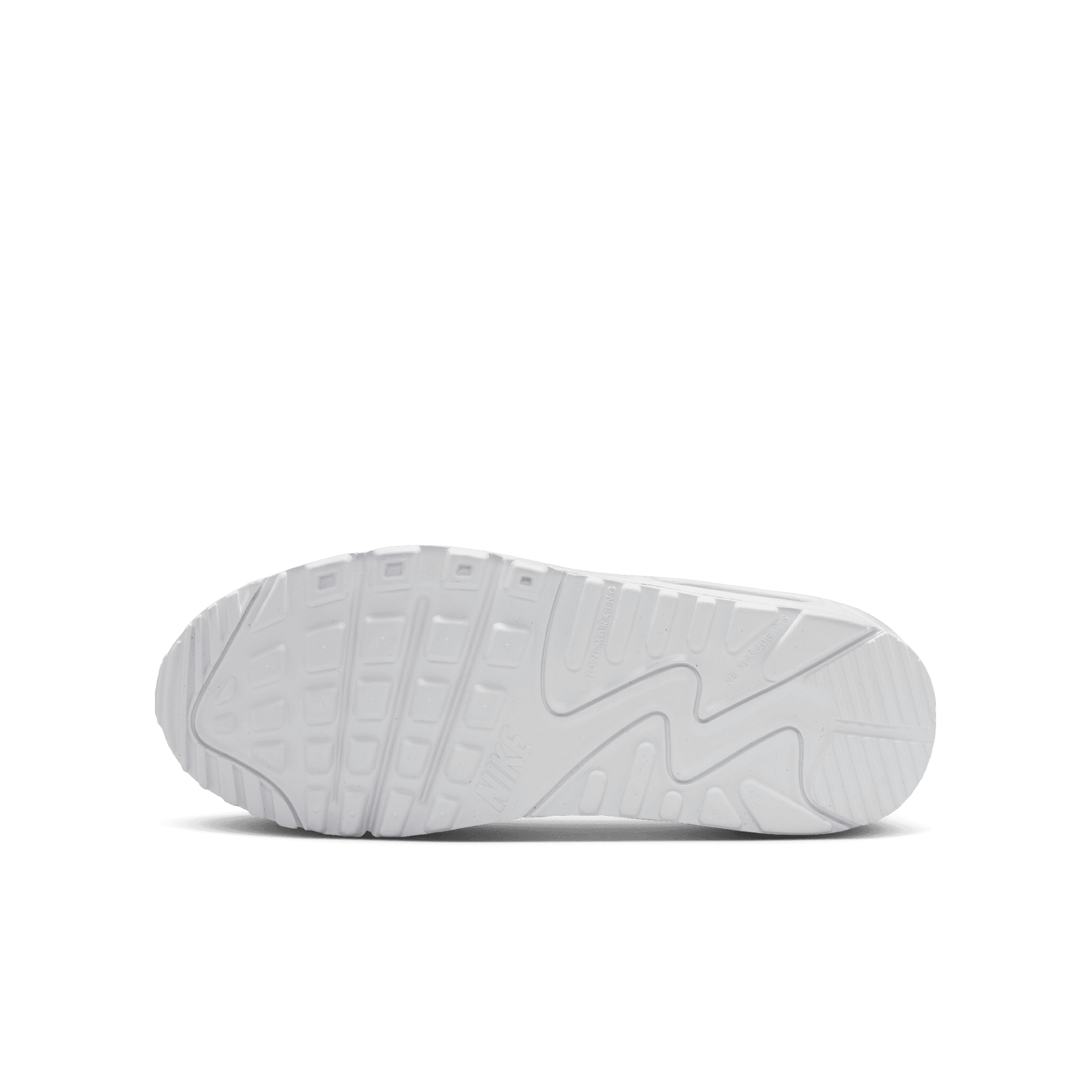 Big Kidsâ€?Nike Air Max 90 LTR "White Metallic Silver"