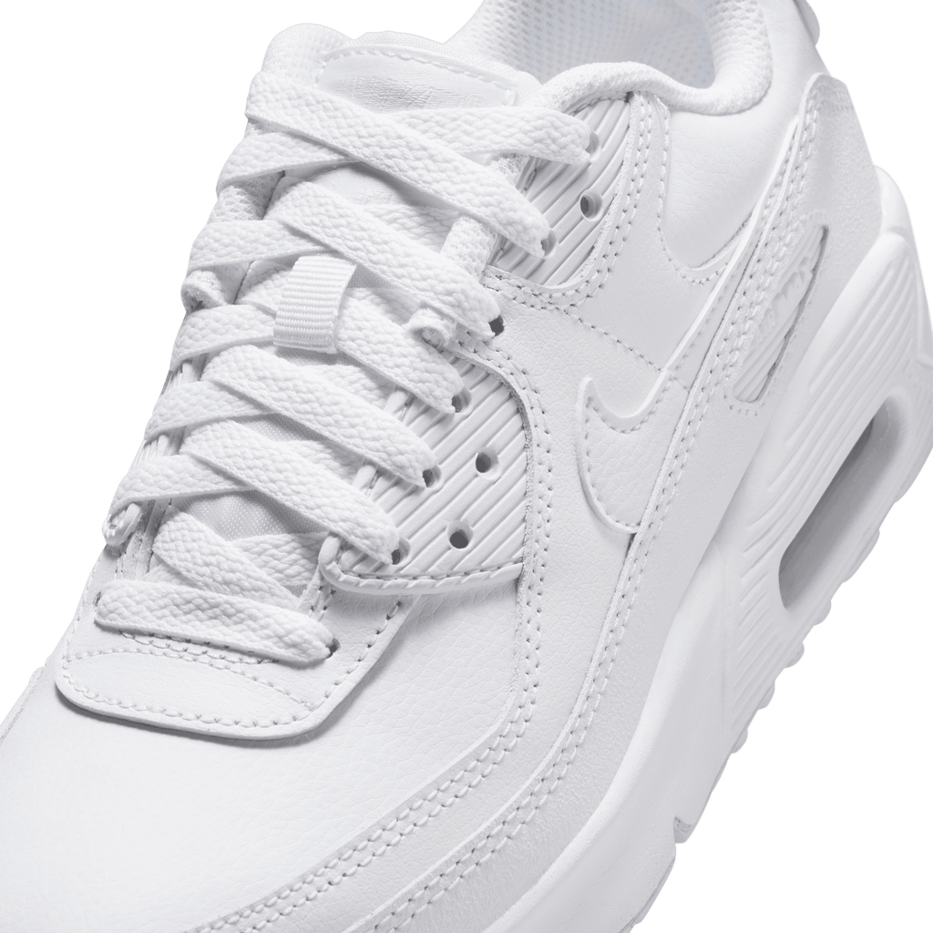 Big Kidsâ€?Nike Air Max 90 LTR "White Metallic Silver"