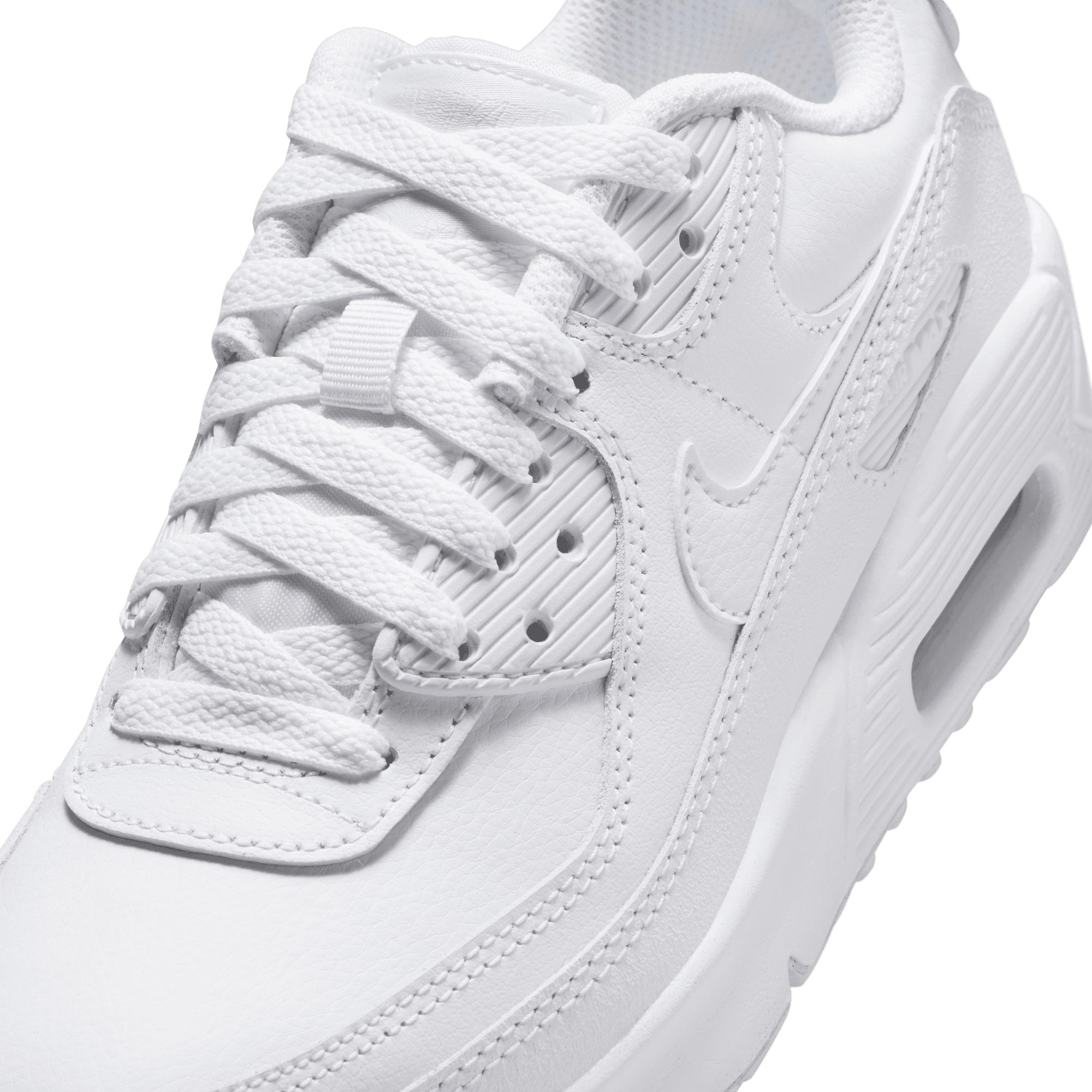 Big Kidsâ€?Nike Air Max 90 LTR "White Metallic Silver"
