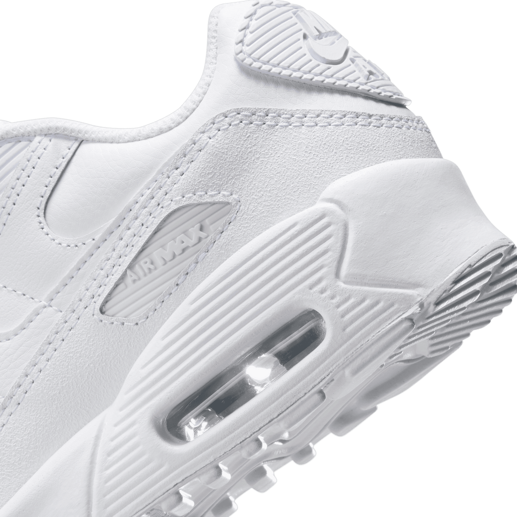 Big Kidsâ€?Nike Air Max 90 LTR "White Metallic Silver"