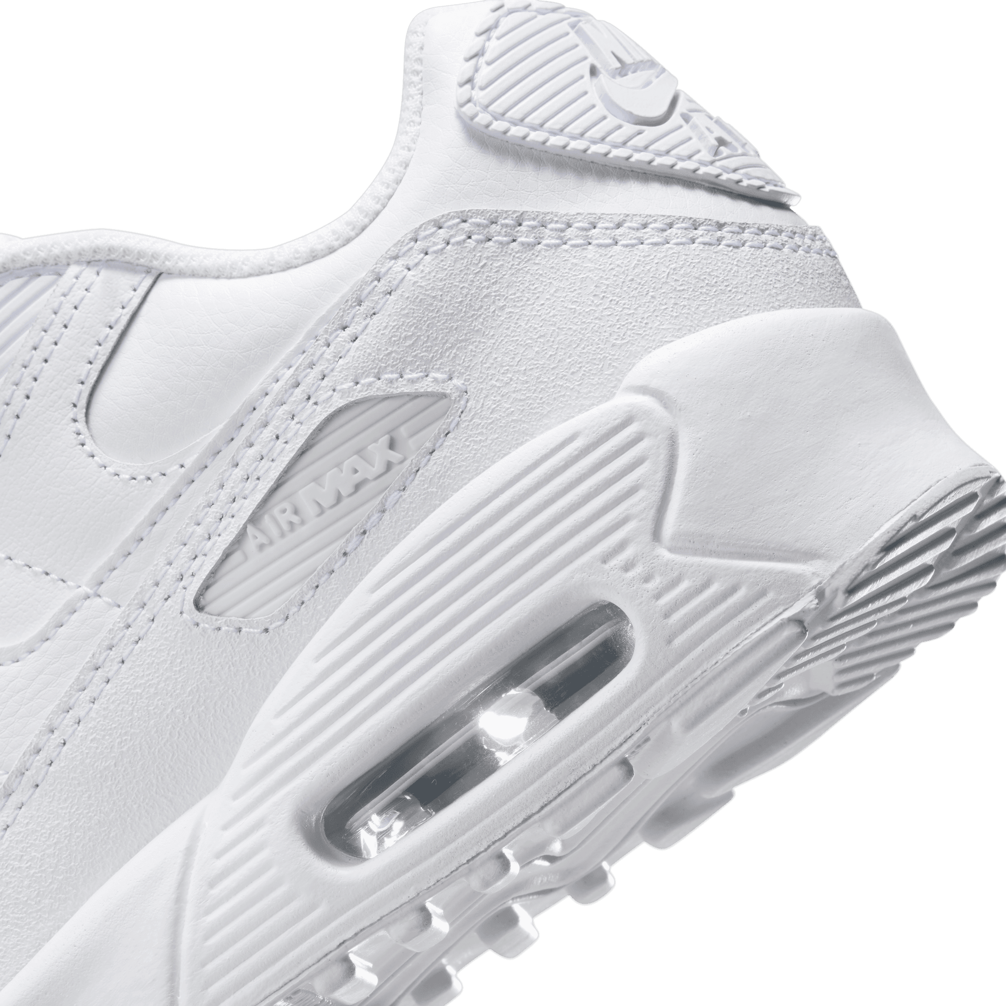 Big Kidsâ€?Nike Air Max 90 LTR "White Metallic Silver"