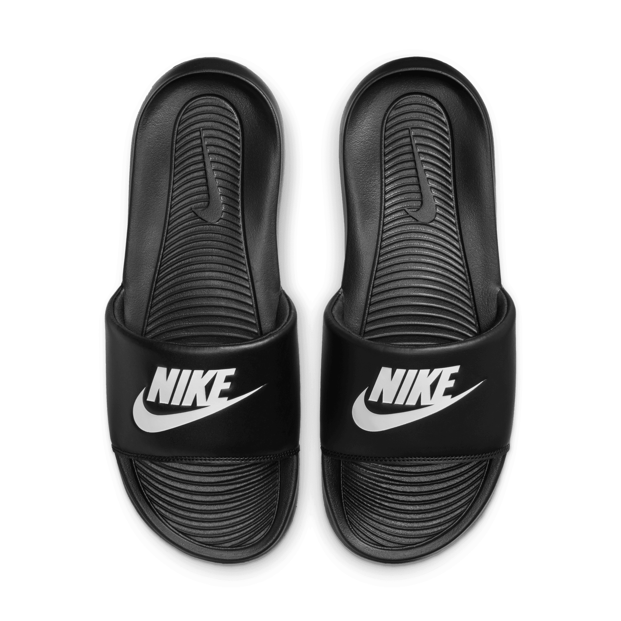 Men's Nike Victori One Slides "Black White"
