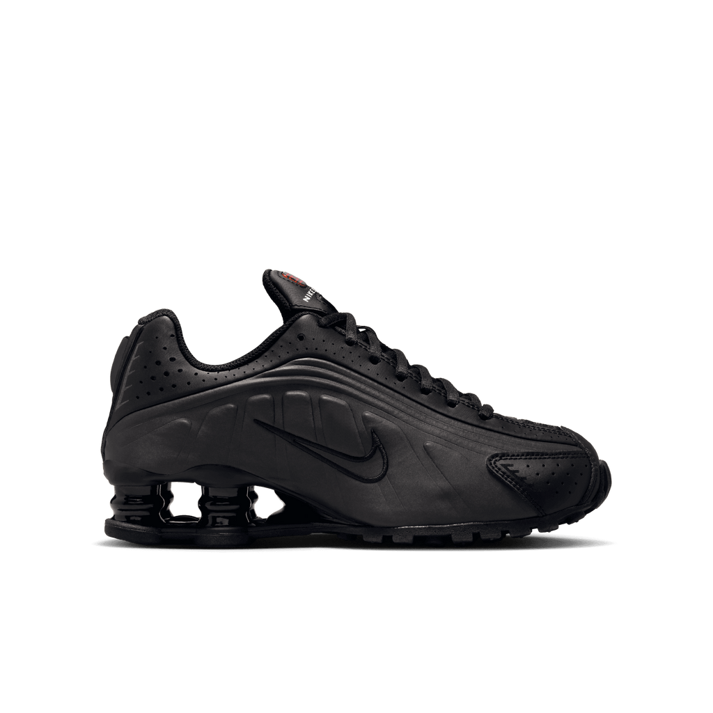 Big Kids' Nike Shox R4 "Triple Black"