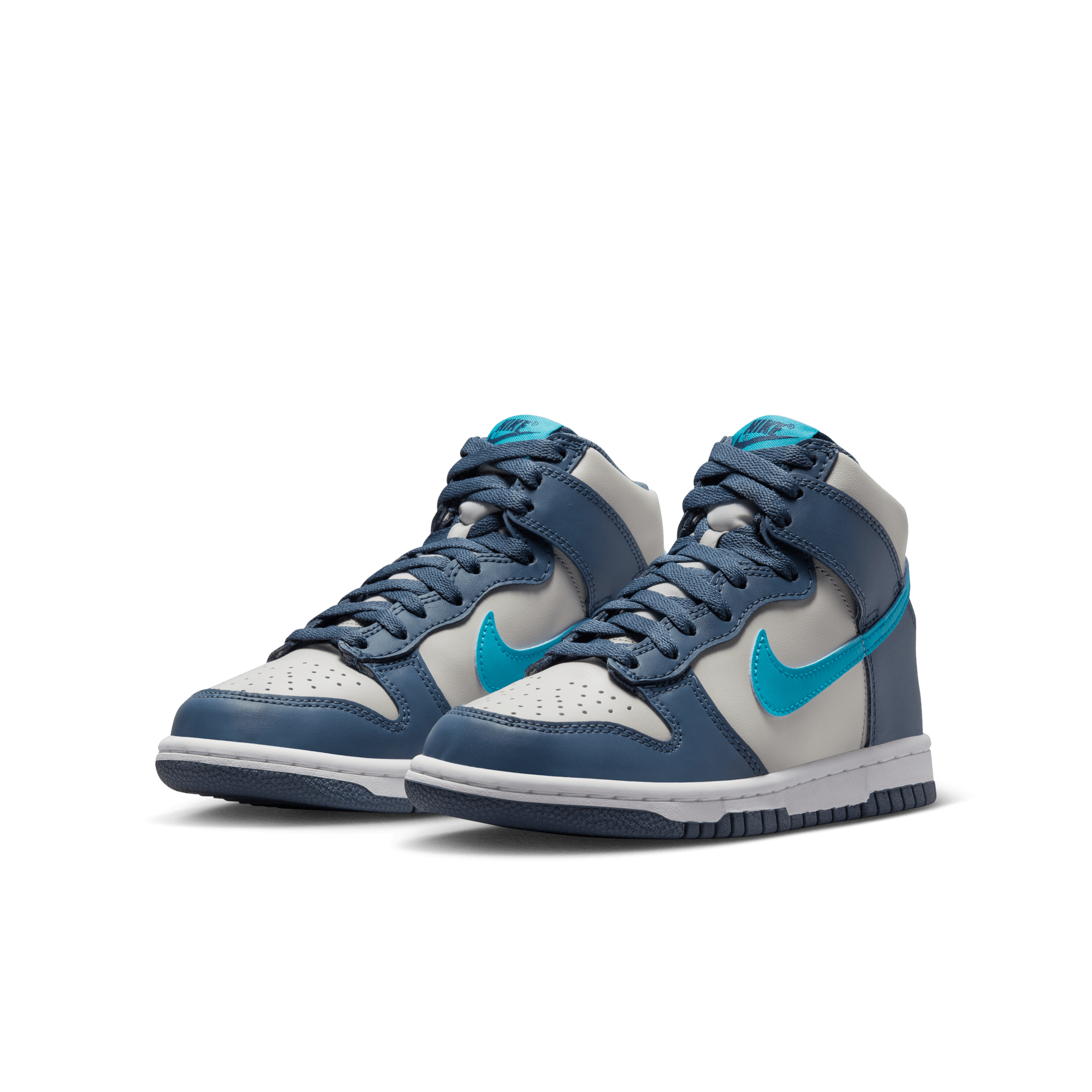 Big Kids' Nike Dunk High "Light Bone Diffused Blue"