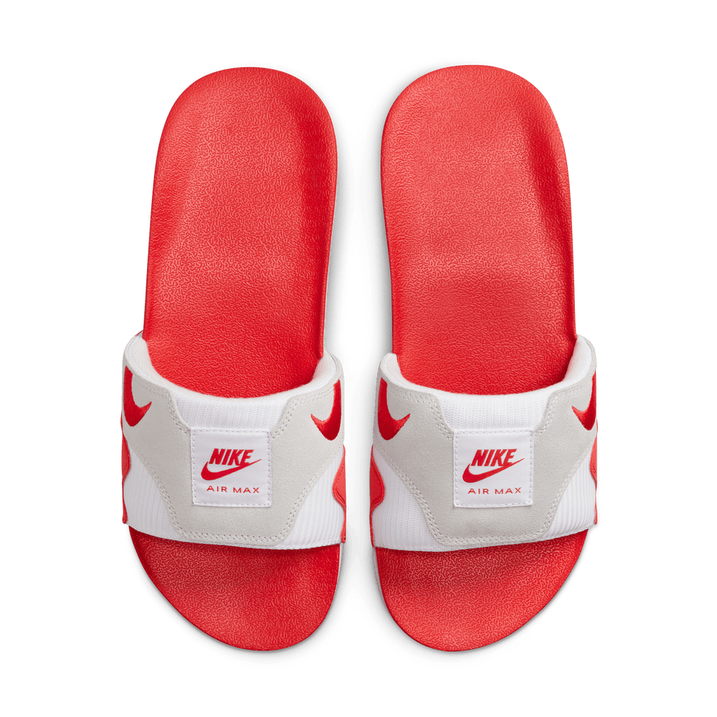 Men's Nike Air Max 1 Slides "White University Red"