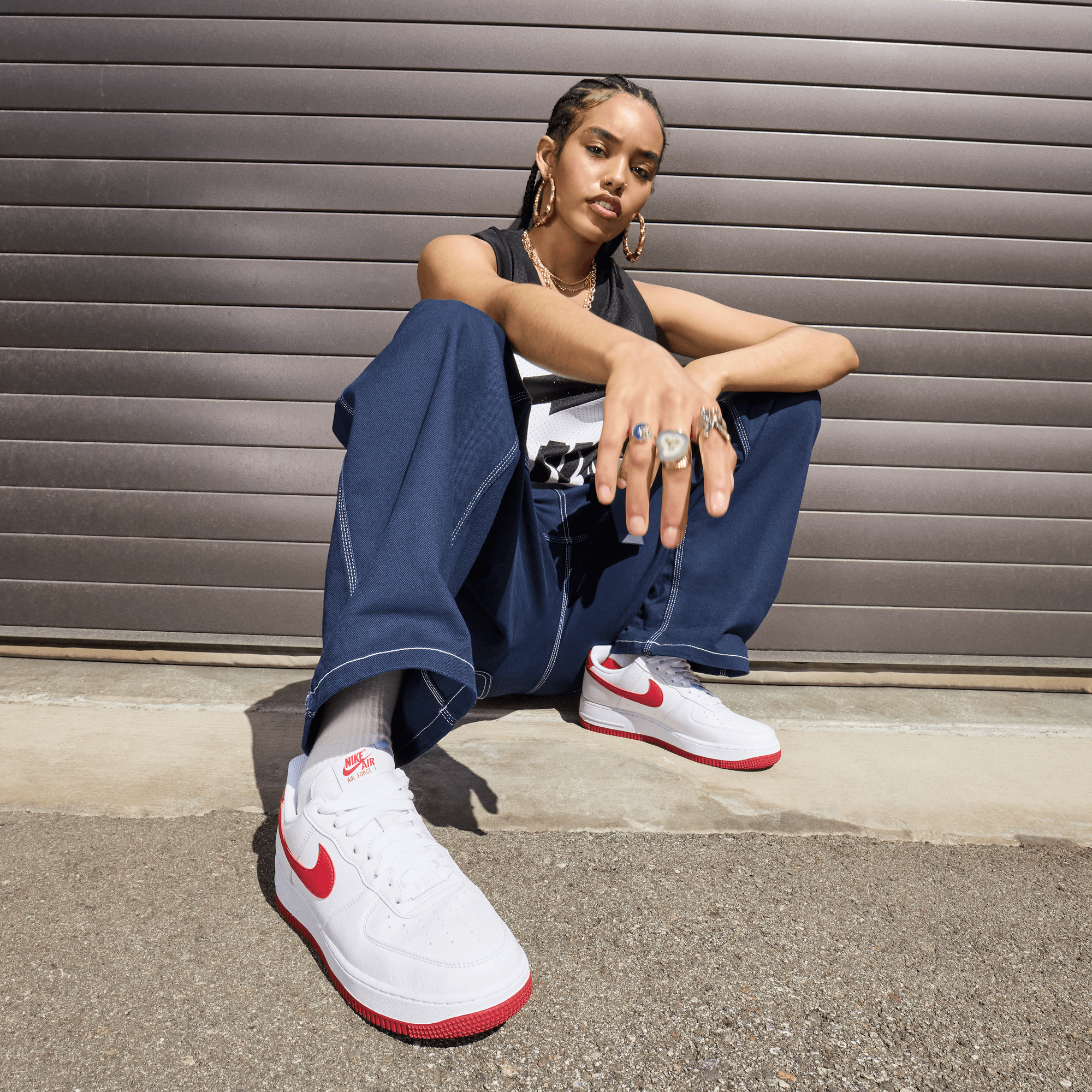 Women's Nike Air Force 1 '07  Next Nature "White Gym Red"