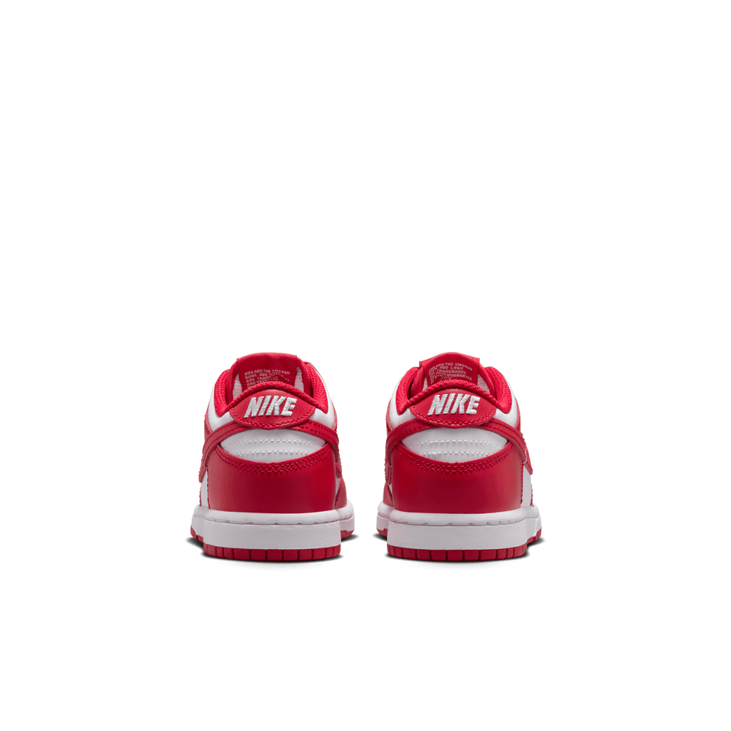 Little Kids' Nike Dunk Low "White University Red"