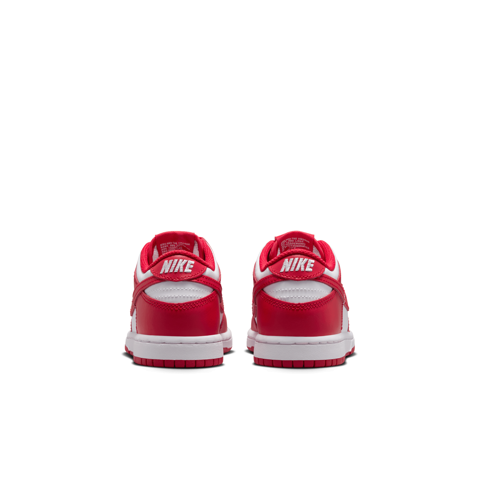 Little Kids' Nike Dunk Low "White University Red"
