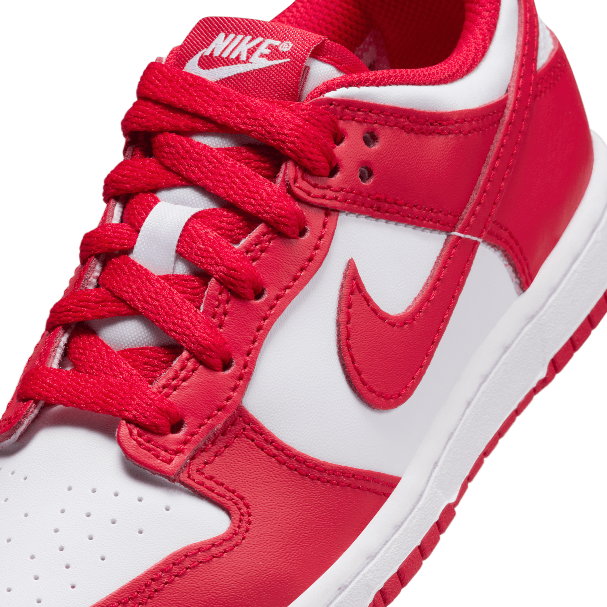 Little Kids' Nike Dunk Low "White University Red"