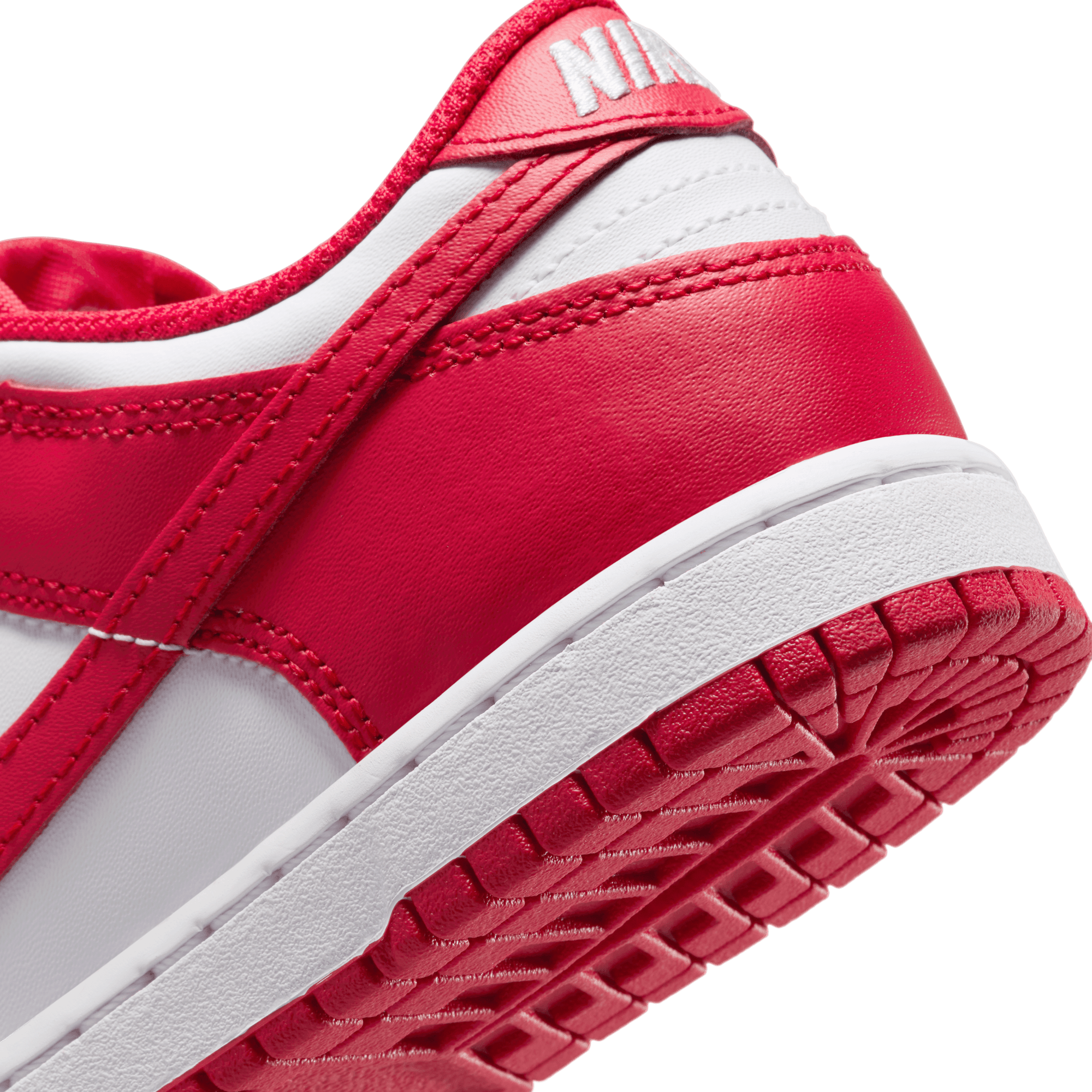 Little Kids' Nike Dunk Low "White University Red"