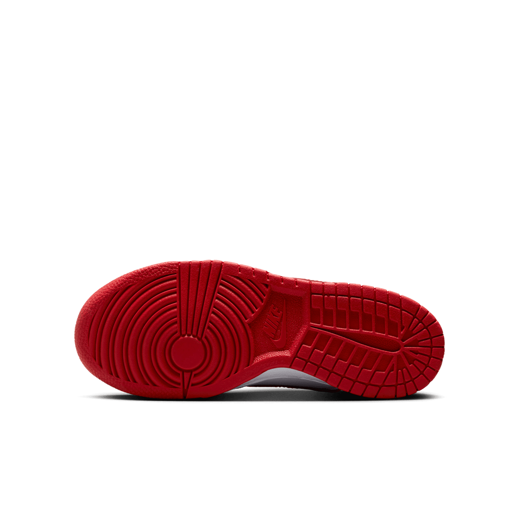 Big Kids' Nike Dunk Low "White University Red"