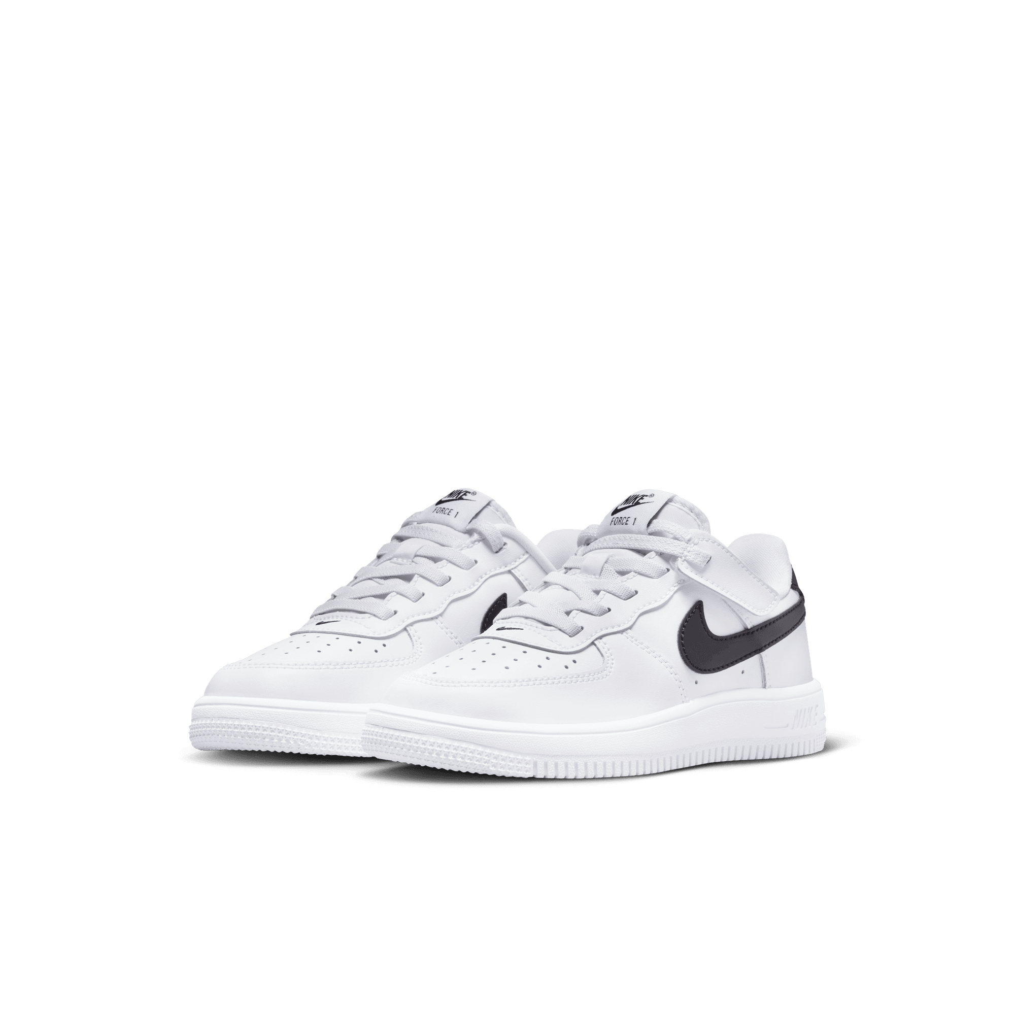 Little Kids' Nike Force 1 Low EasyOn "White Black"