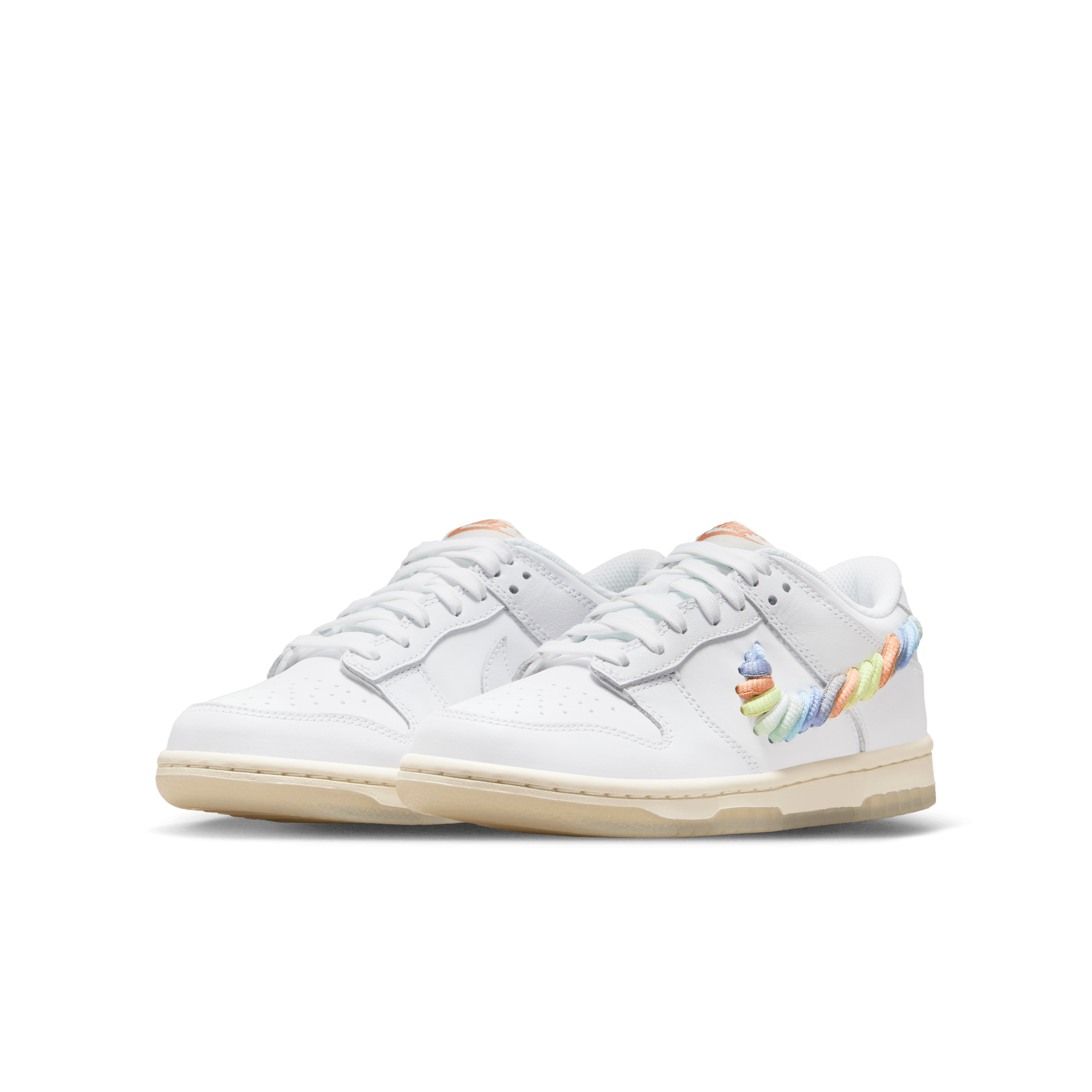 Big Kids' Nike Dunk Low SE "Rainbow Swoosh"