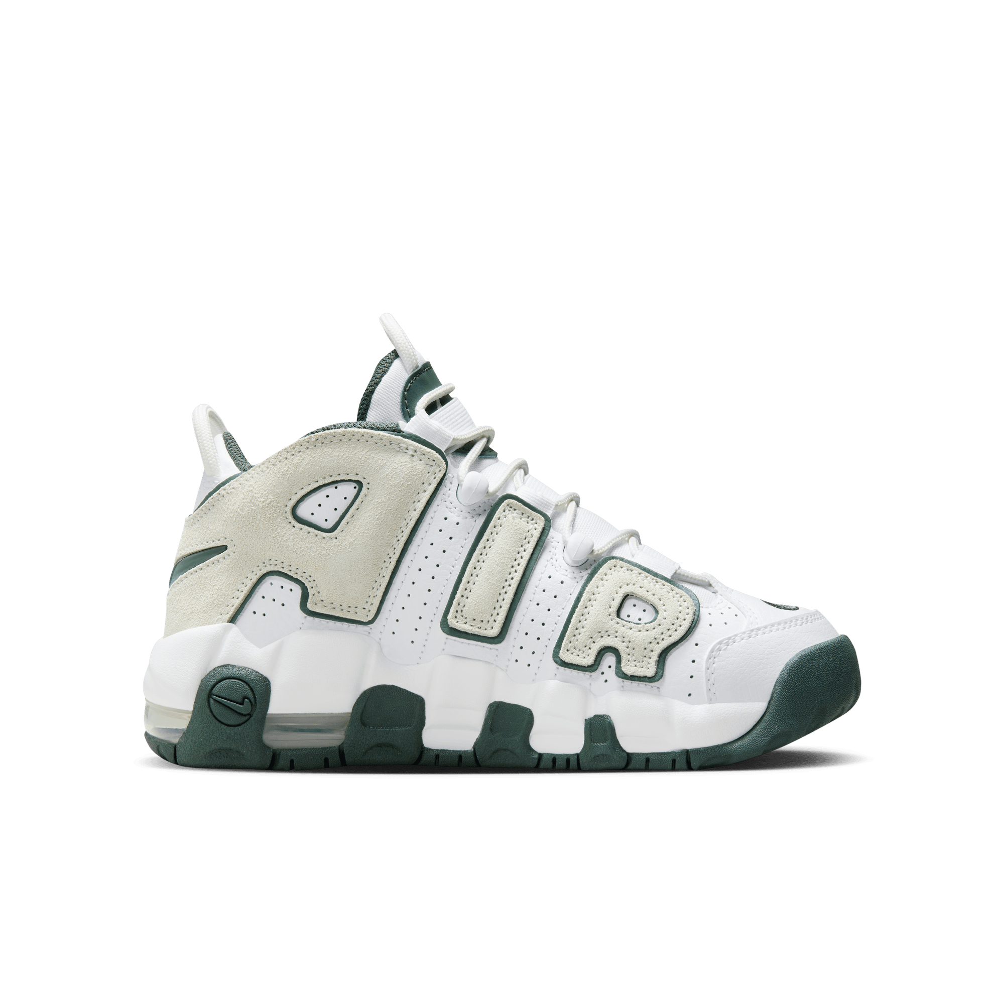 Big Kids' Nike Air More Uptempo "White Vintage Green"