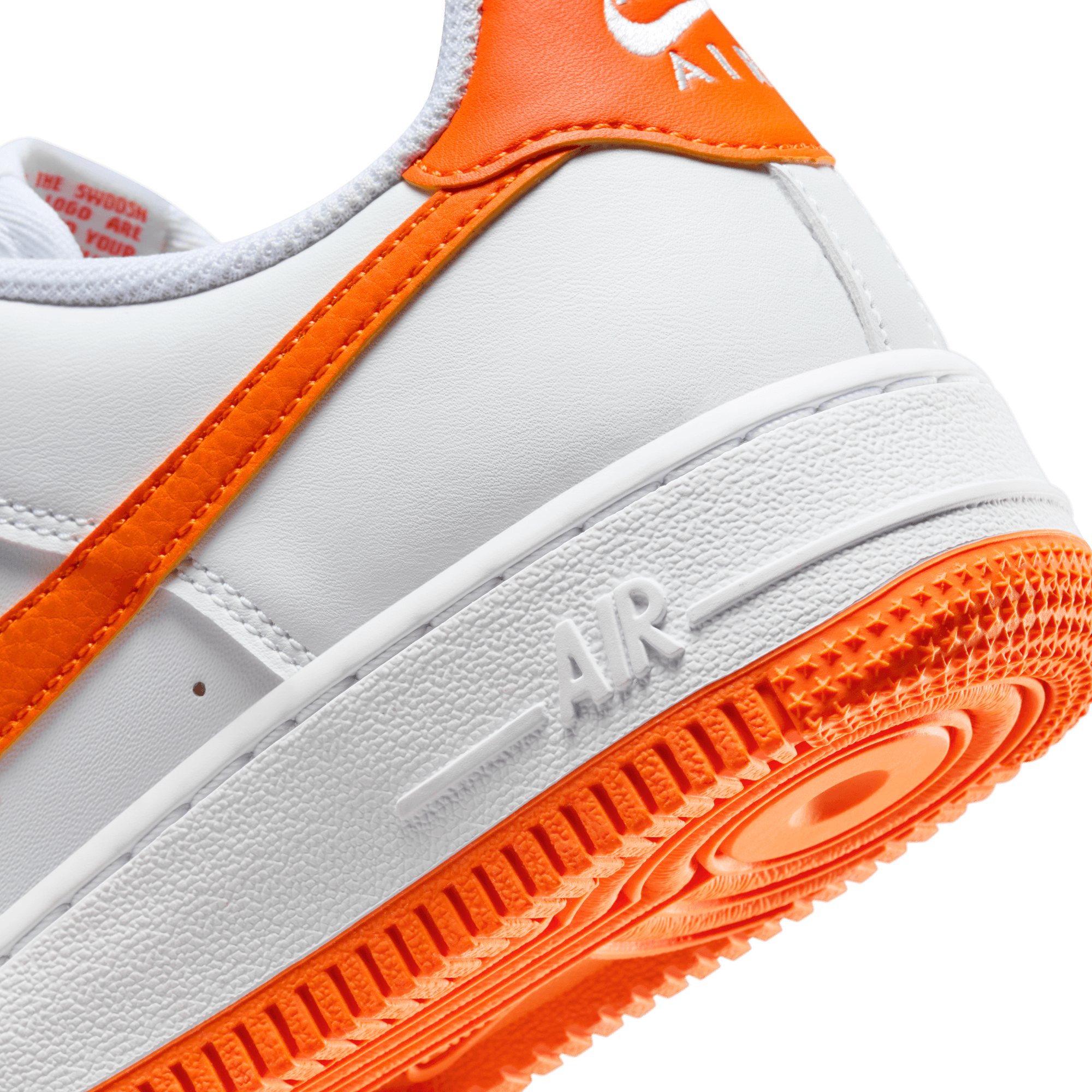 Big Kids' Nike Air Force 1  "White Safety Orange"