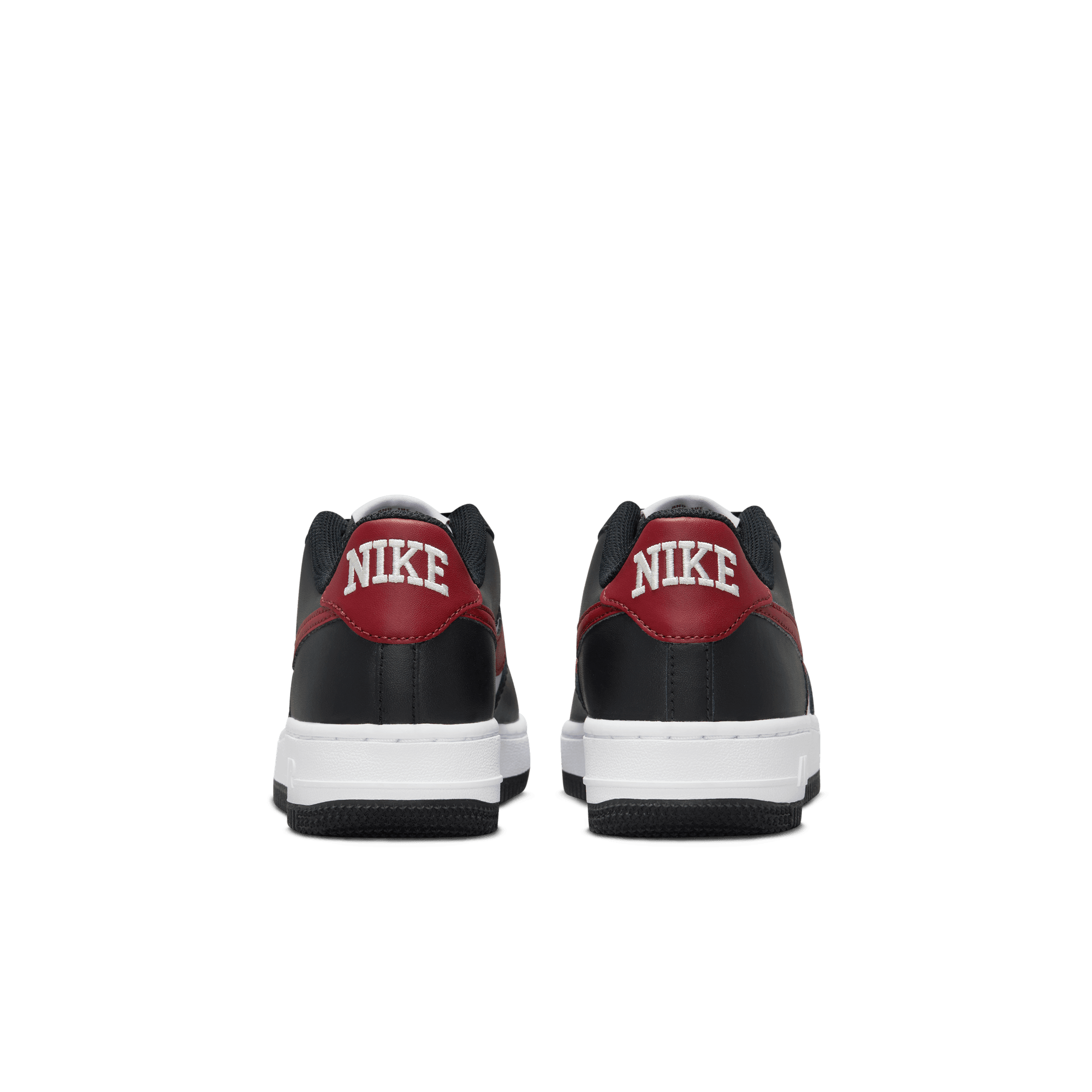 Big Kids' Nike Air Force 1 "Black Dark Team Red"