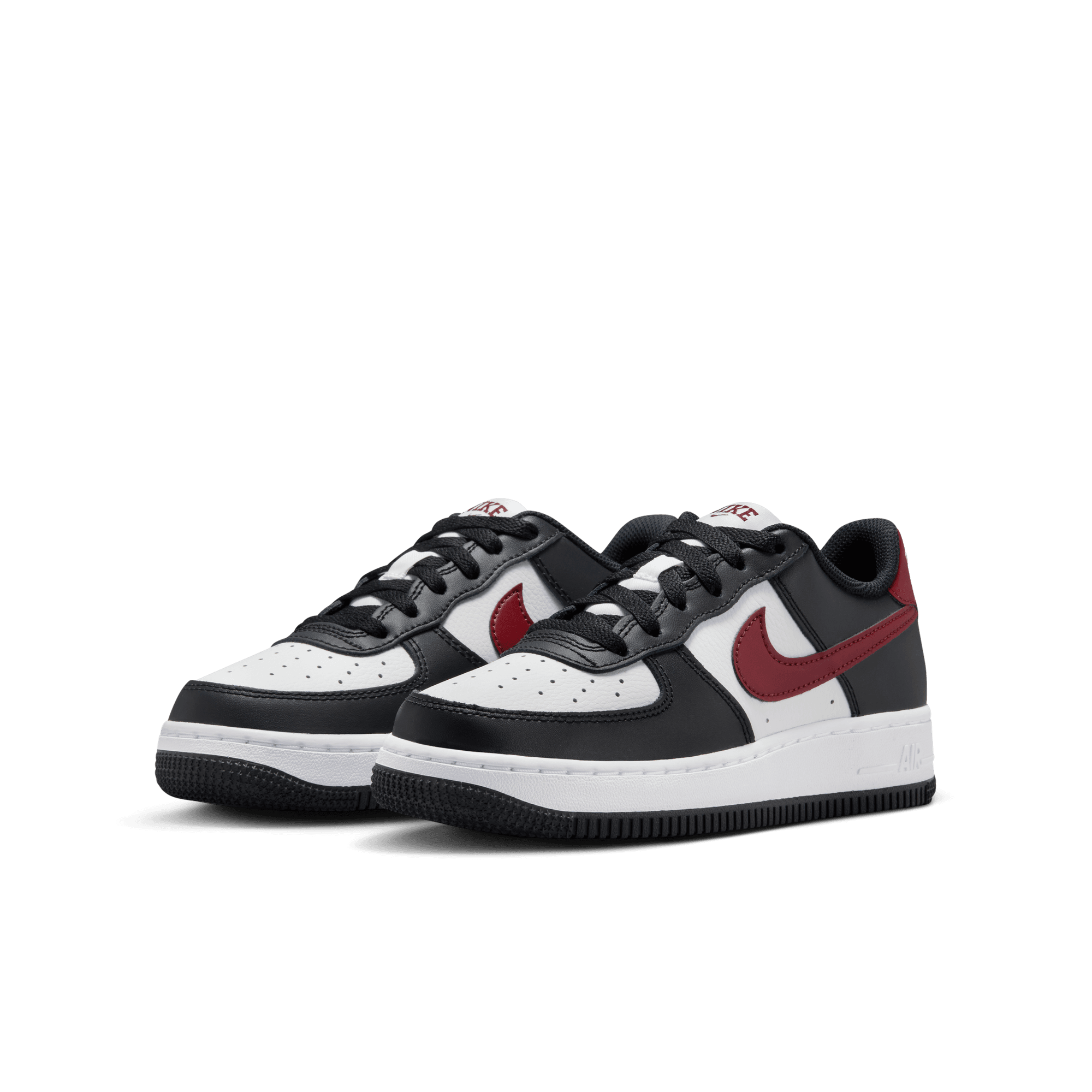 Big Kids' Nike Air Force 1 "Black Dark Team Red"