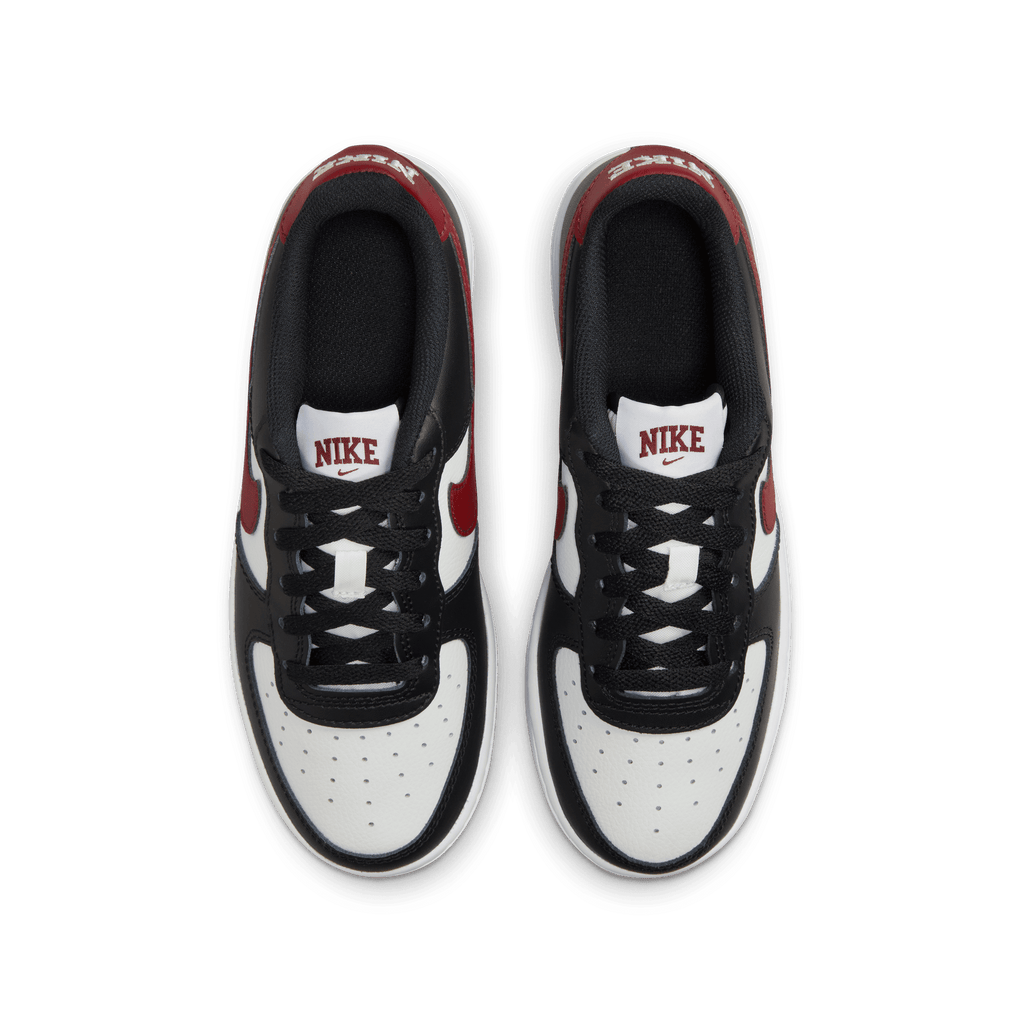 Big Kids' Nike Air Force 1 "Black Dark Team Red"