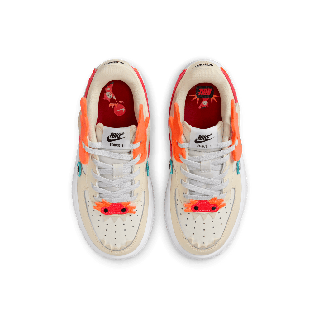Little Kids' Nike Force 1 Low Easyon "Year of the Dragon Bright Crimson"