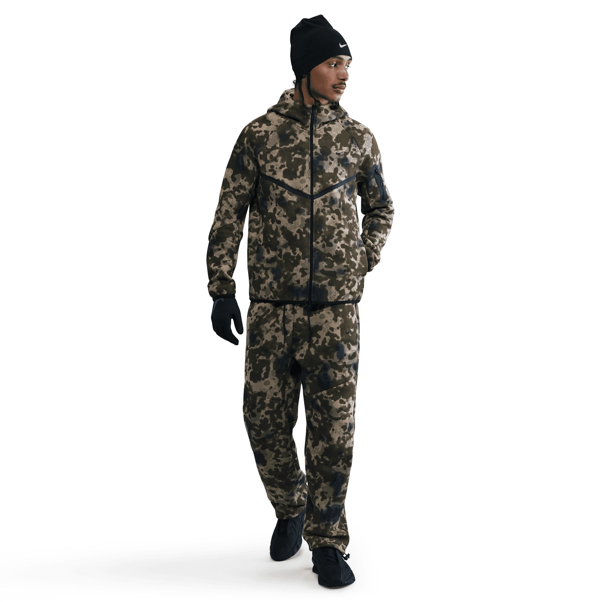 Men's Nike Tech  Full-Zip Fleece Camo Windrunner Jackets