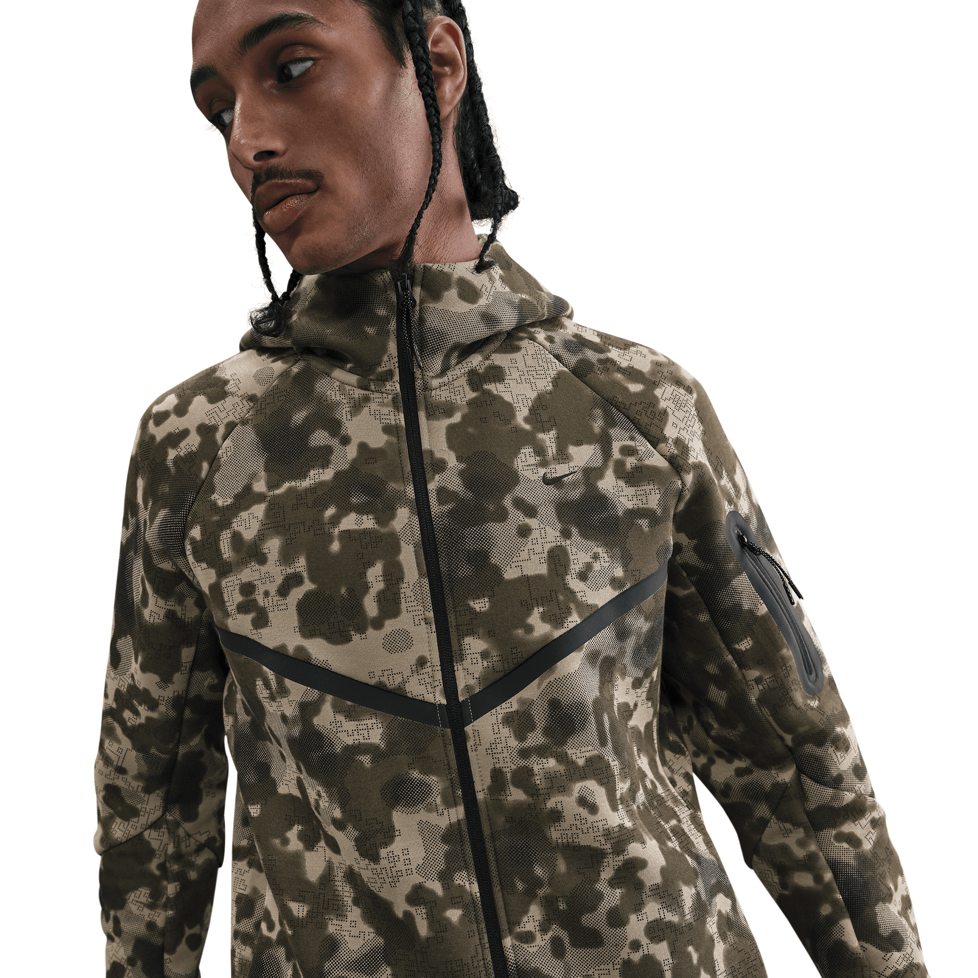 Men's Nike Tech  Full-Zip Fleece Camo Windrunner Jackets