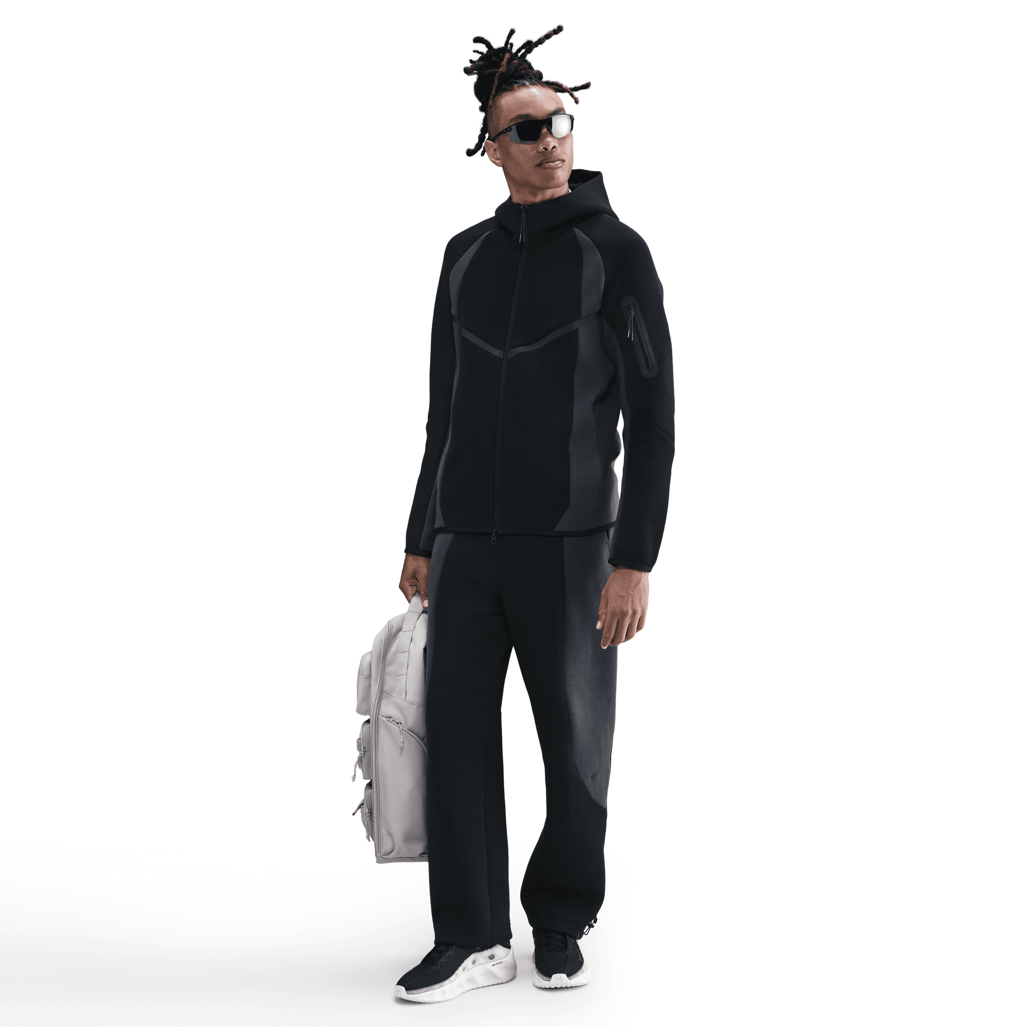 Men's Nike Tech Color-Block Open-Hem Fleece Pants