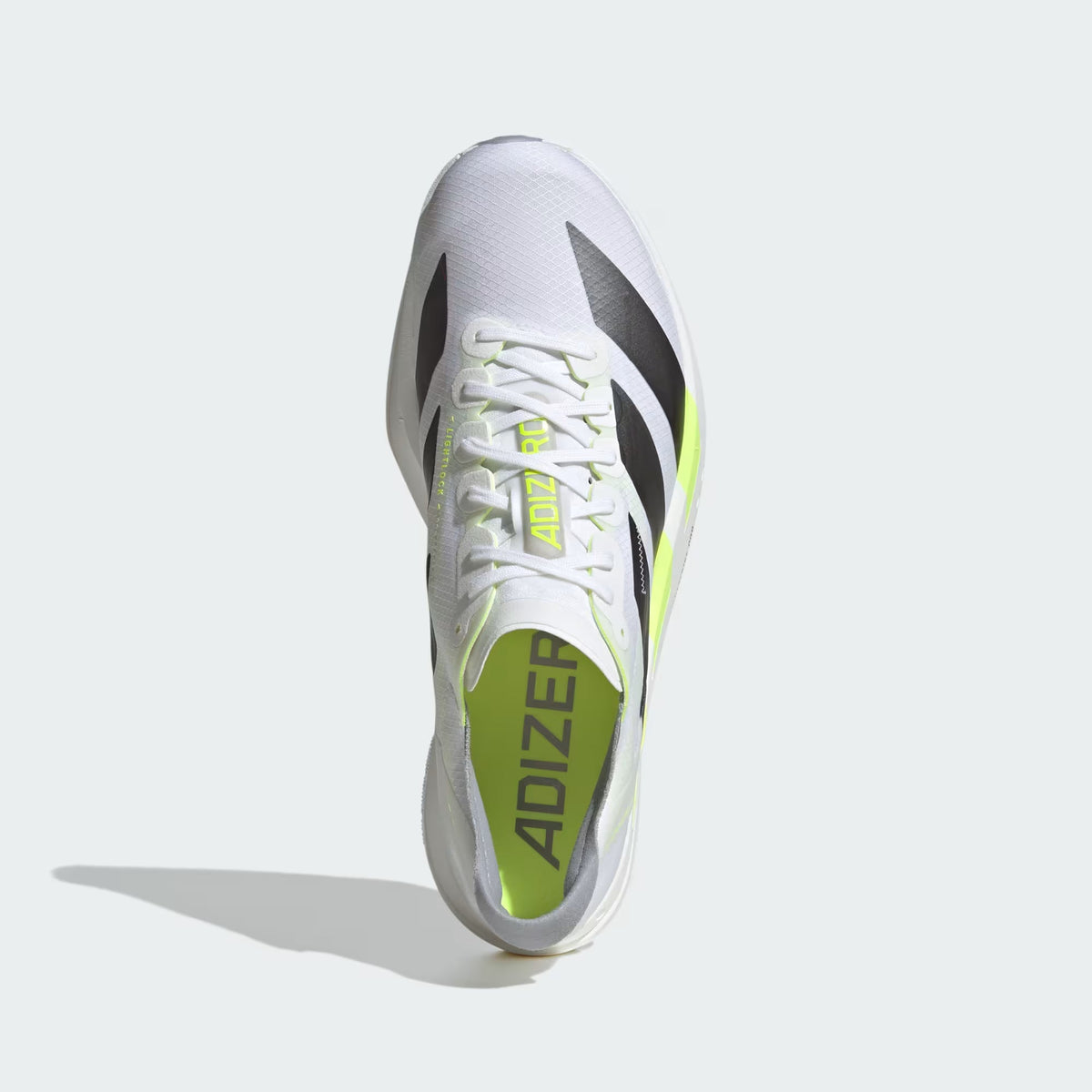 2026 New Arrival adidas Adizero Adios Pro 4 Shoes - Cloud White / Iron Metallic / Solar Yellow wholesalehk.shop