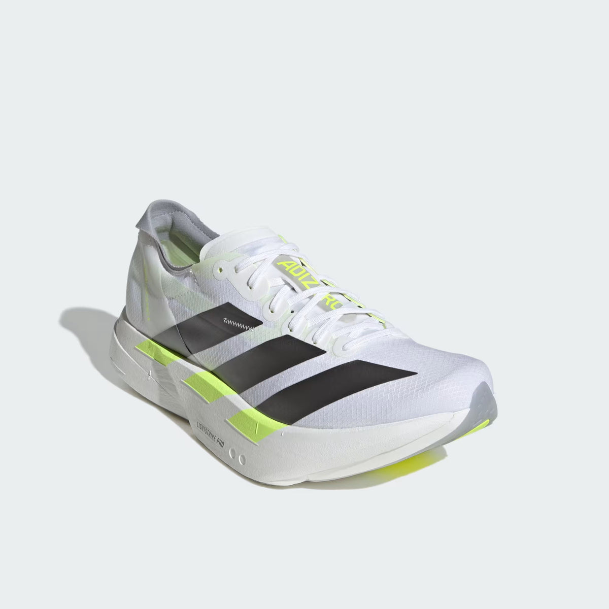 2026 New Arrival adidas Adizero Adios Pro 4 Shoes - Cloud White / Iron Metallic / Solar Yellow wholesalehk.shop