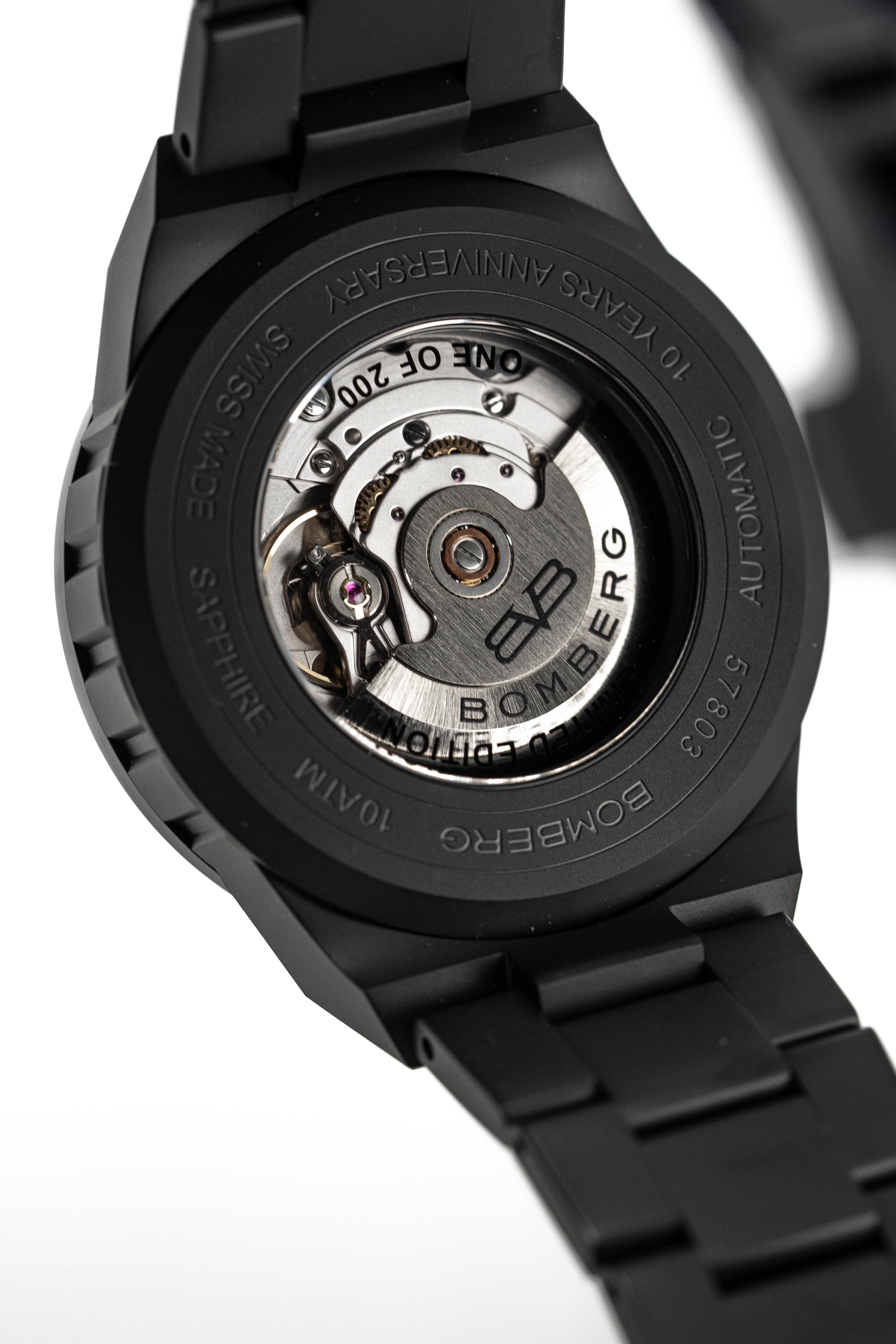 Bomberg Men's Watch BOLT-68 Neo Auto Anniversary Black PVD wholesalehk.shop