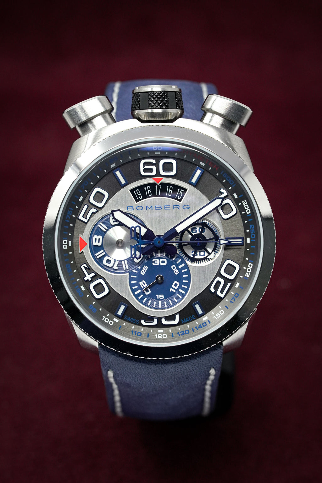 Bomberg Men's Chronograph Watch BOLT-68 Blue wholesalehk.shop