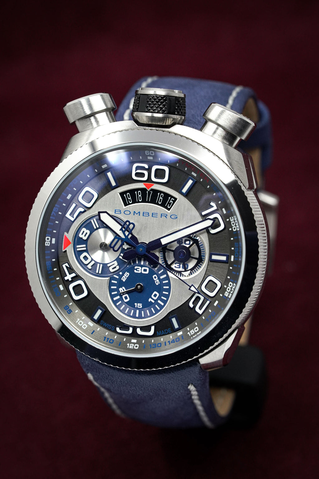 Bomberg Men's Chronograph Watch BOLT-68 Blue wholesalehk.shop