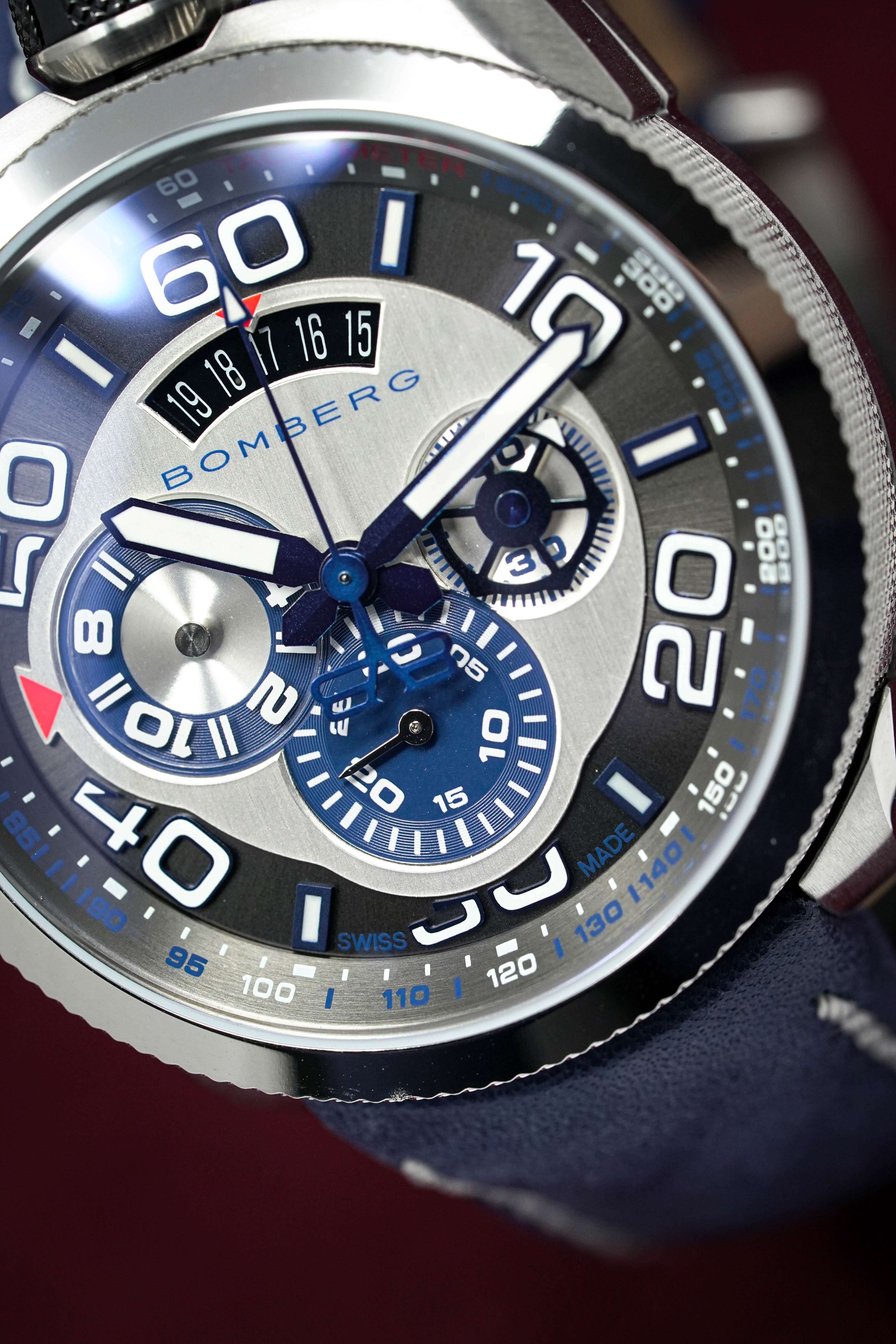 Bomberg Men's Chronograph Watch BOLT-68 Blue wholesalehk.shop