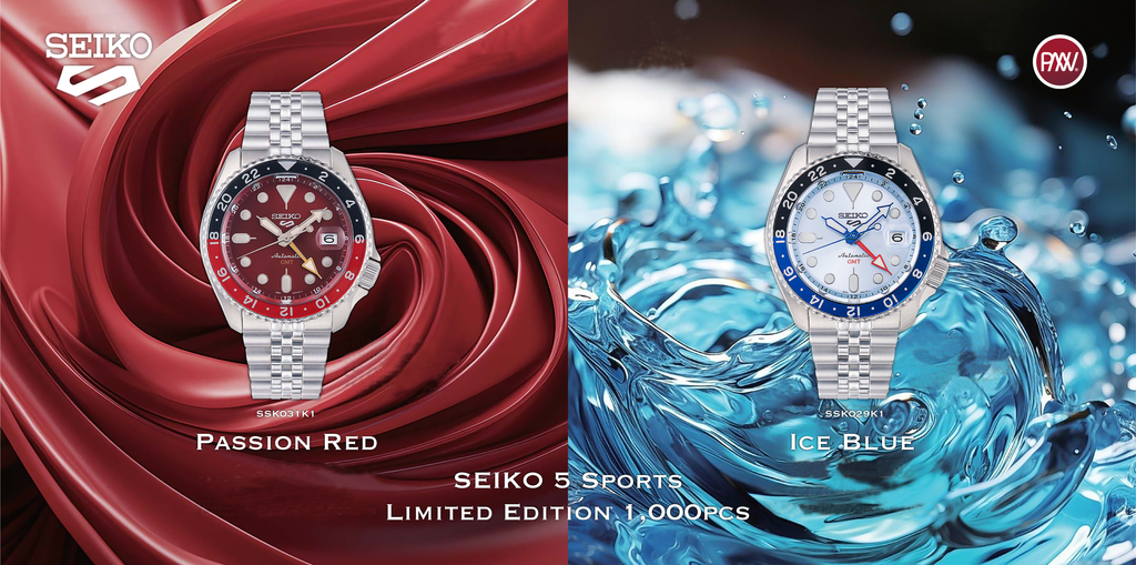 Seiko 5 Sports Automatic GMT SKX Sports Style Asia Exclusive Limited Edition Ice Blue Dial Silver Steel Strap Watch For Men - SSK029K1 wholesalehk.shop
