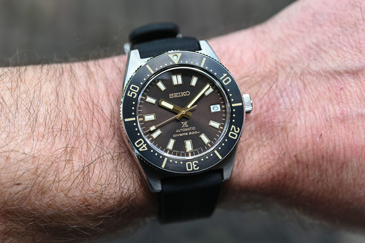 Seiko Prospex 1965 Diver's Modern Re-Interpretation Automatic Brown Dial Black Rubber Strap Watch For Men - SPB147J1 wholesalehk.shop