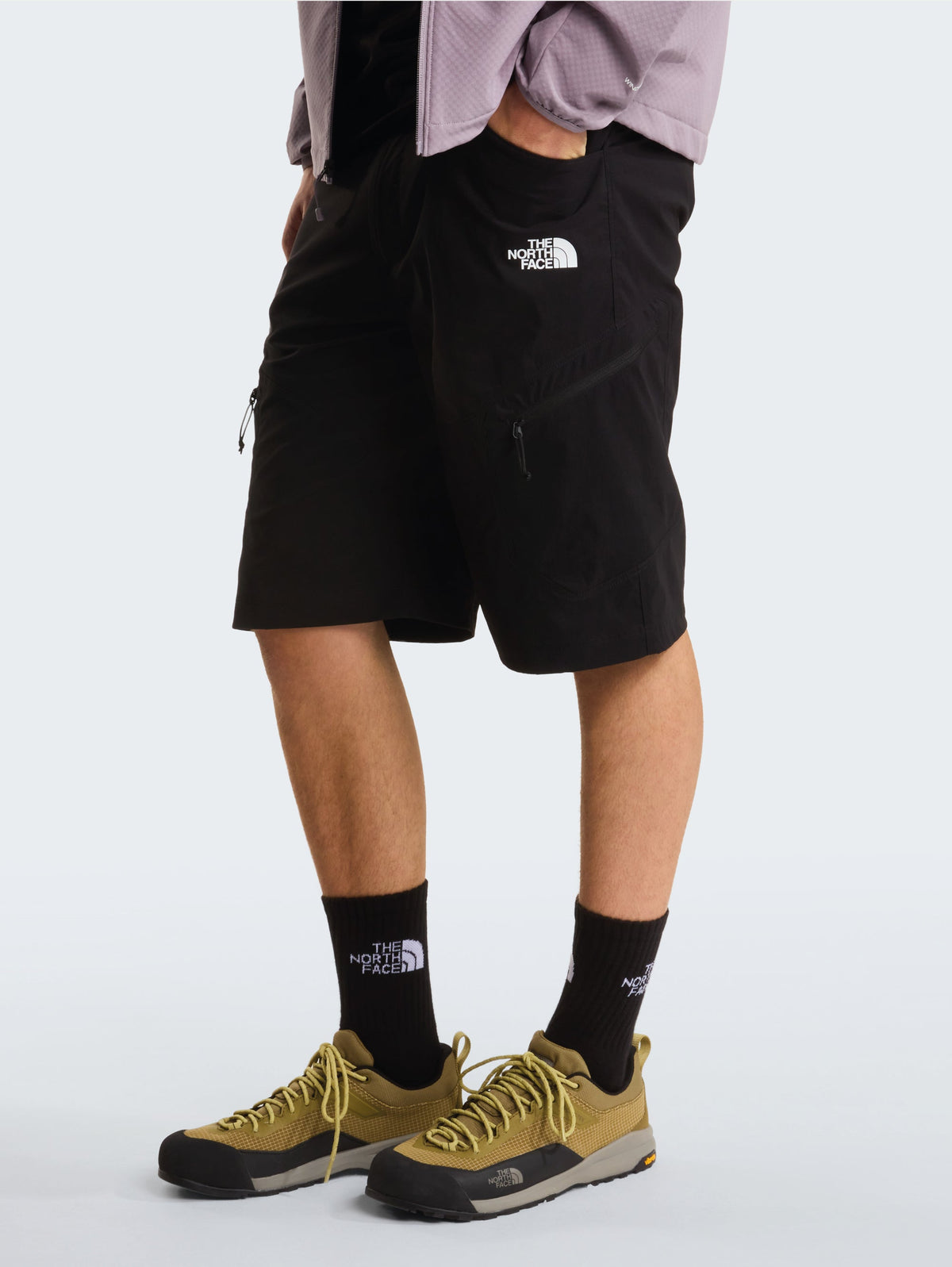 2026 New Arrival Shorts Cargo in Nylon Stretch Nero wholesalehk.shop